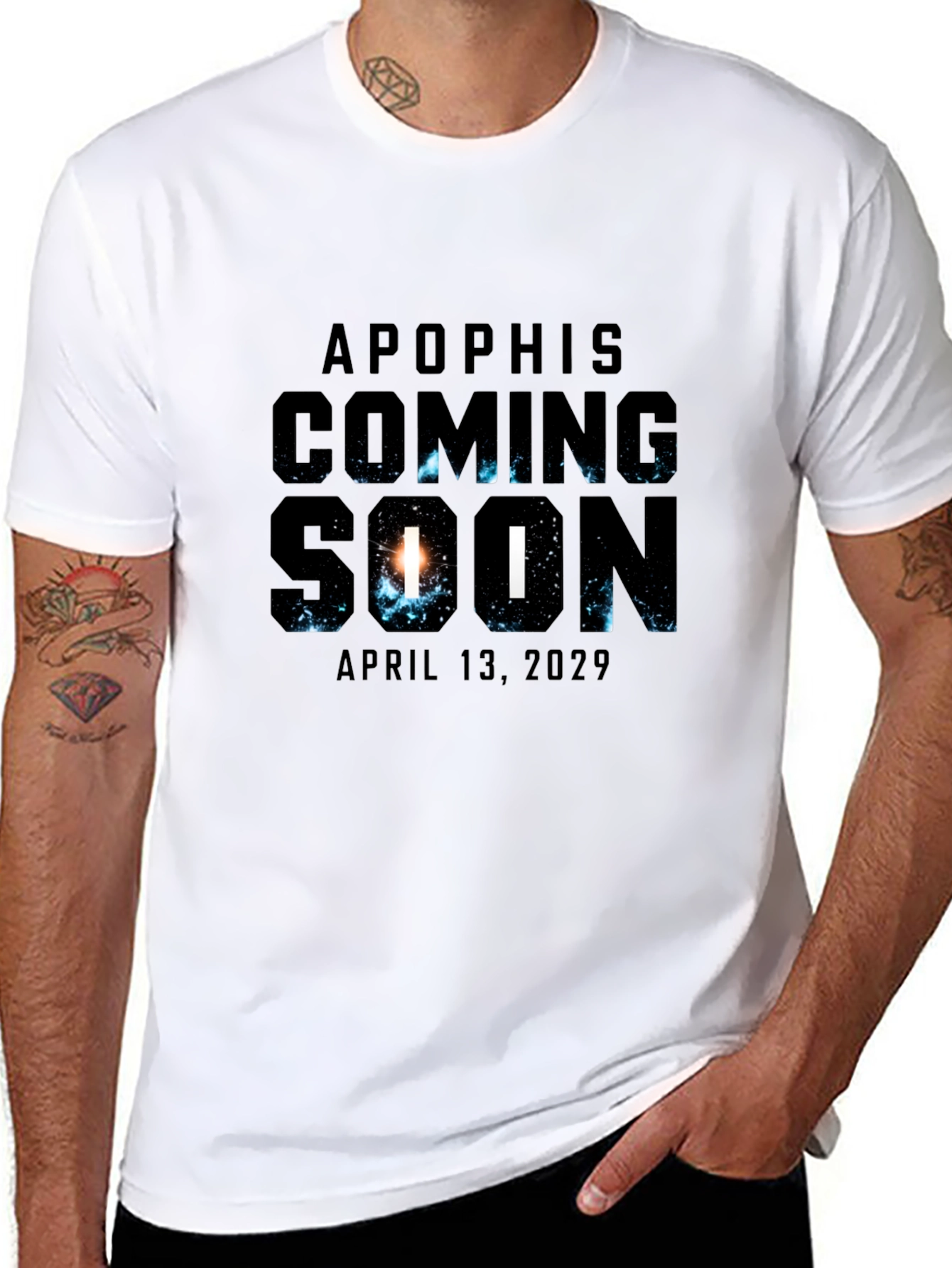 Apophis Coming Soon Black Graphic T-Shirt
