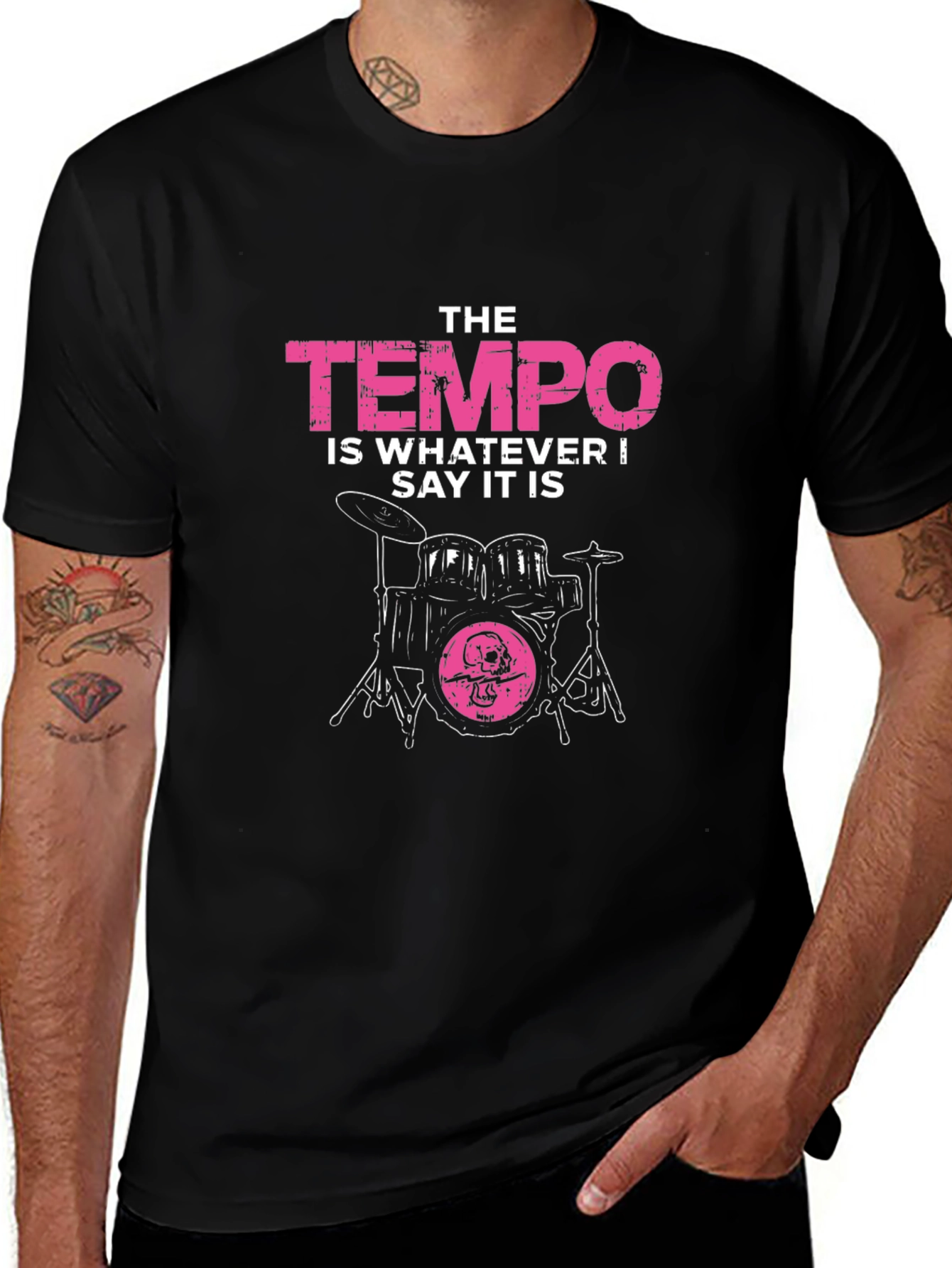 The Tempo T-Shirt - Drummer Funny Quote Tee