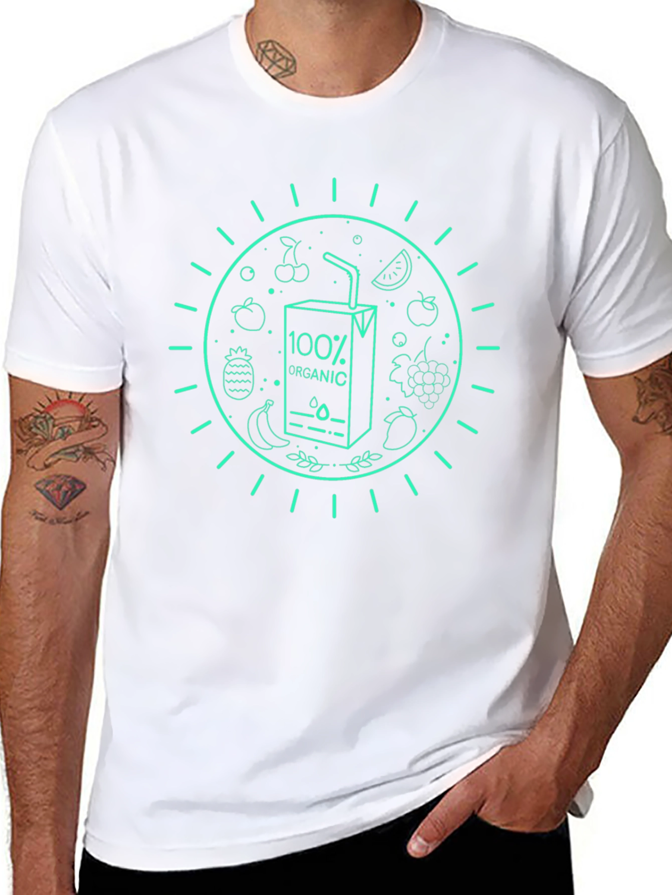 Organic Juice Graphic Black T-Shirt