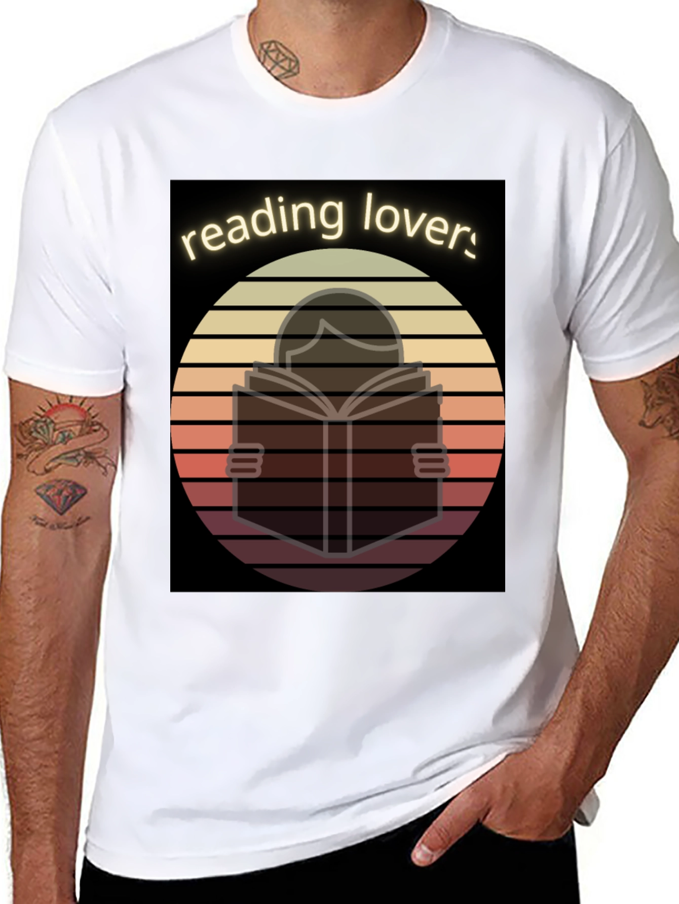 Reading Lovers T-Shirt - Bookworm Design