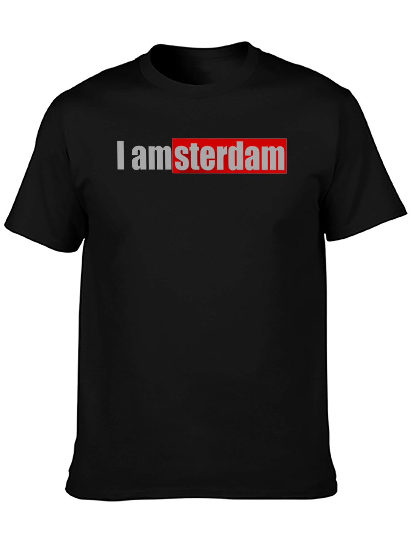 I amsterdam Black T-Shirt Trendy Graphic Tee