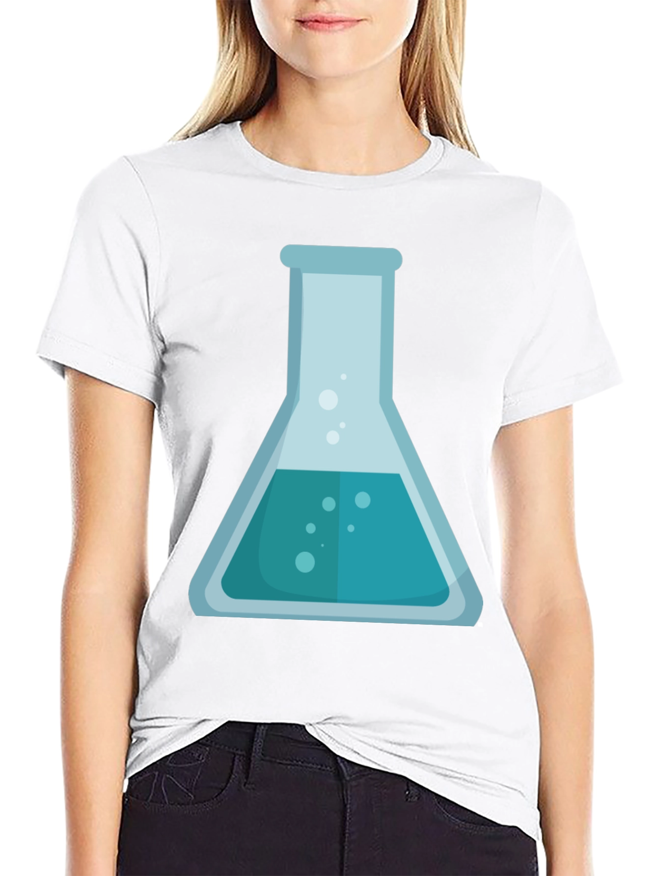 Science Beaker Graphic T-Shirt - Chemistry Lab Style Tee