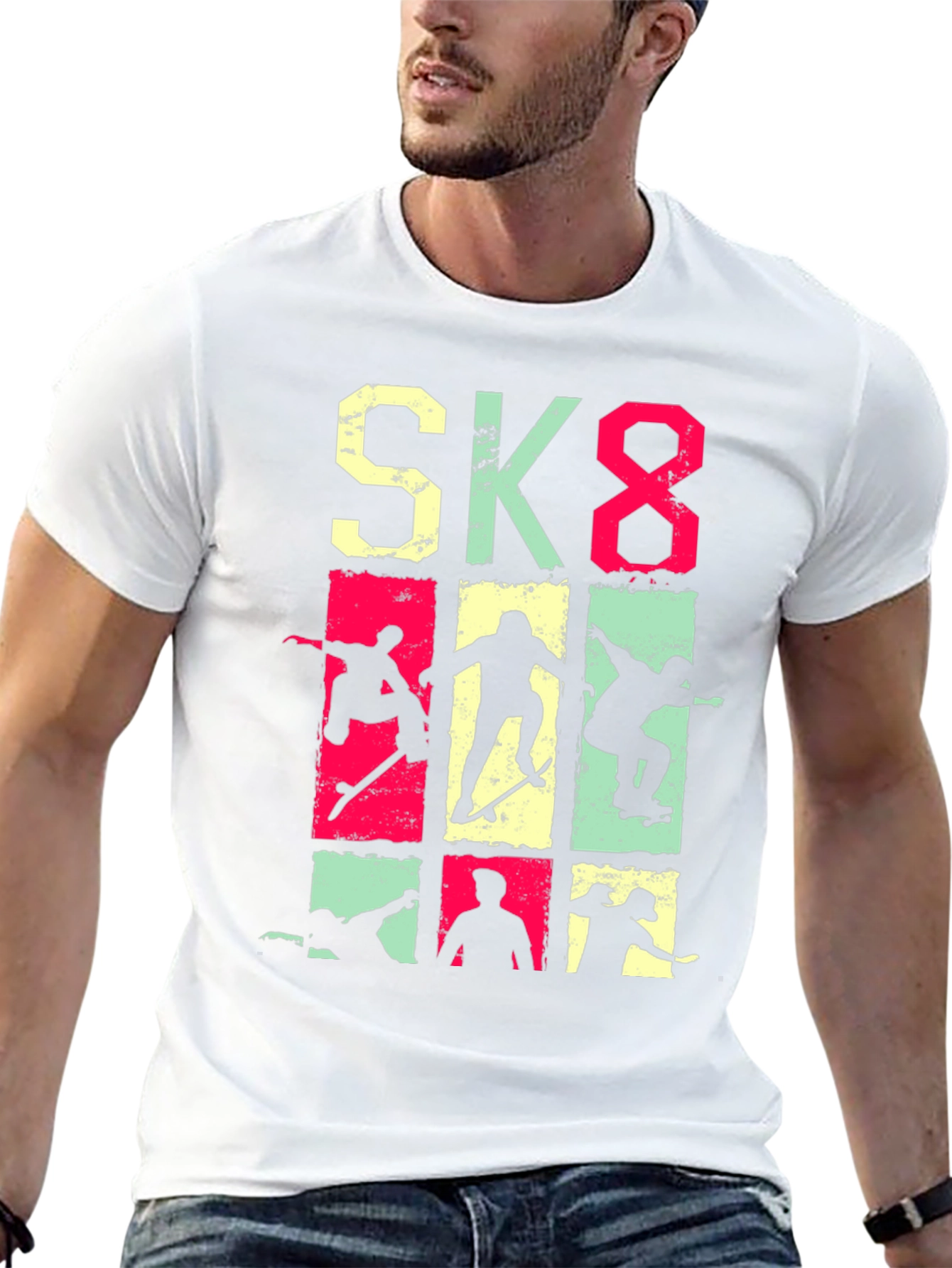 Skateboarding Graphic Tee - SK8 Style