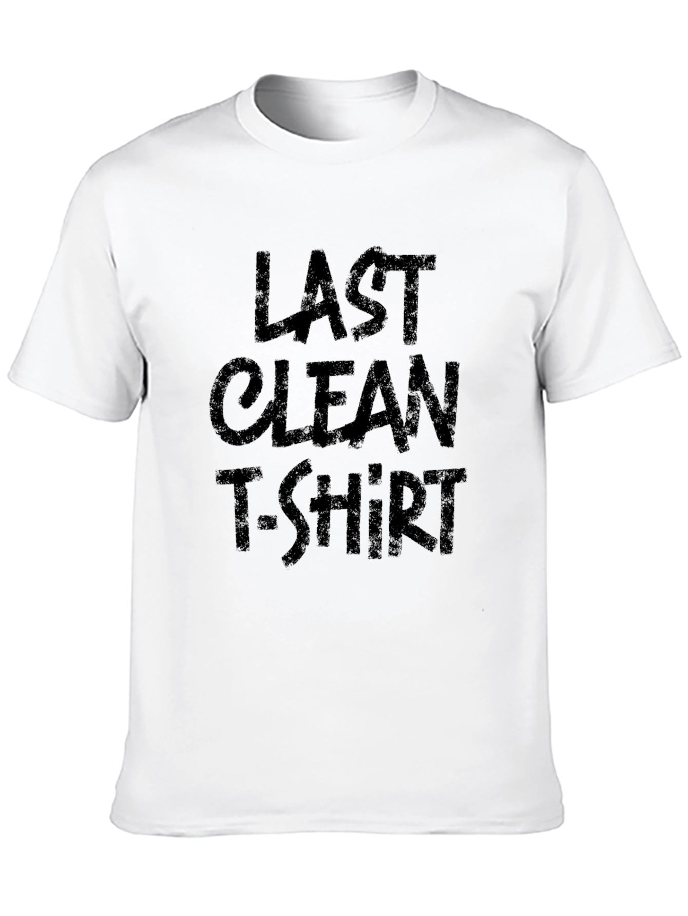 Last Clean T-Shirt Graphic Tee - Mens Black Cotton