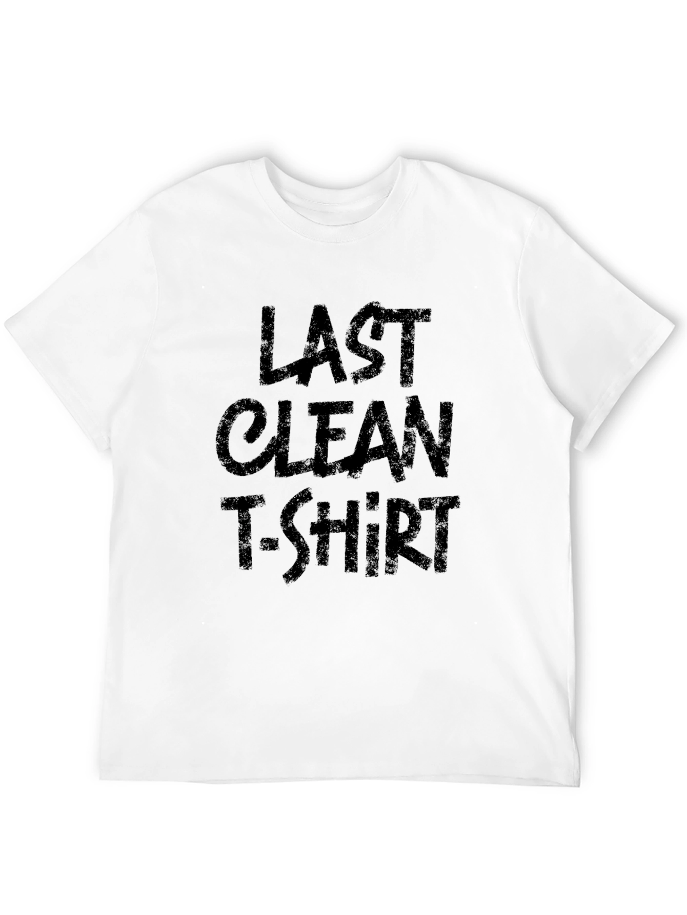 Last Clean T-Shirt Graphic Tee - Mens Black Cotton