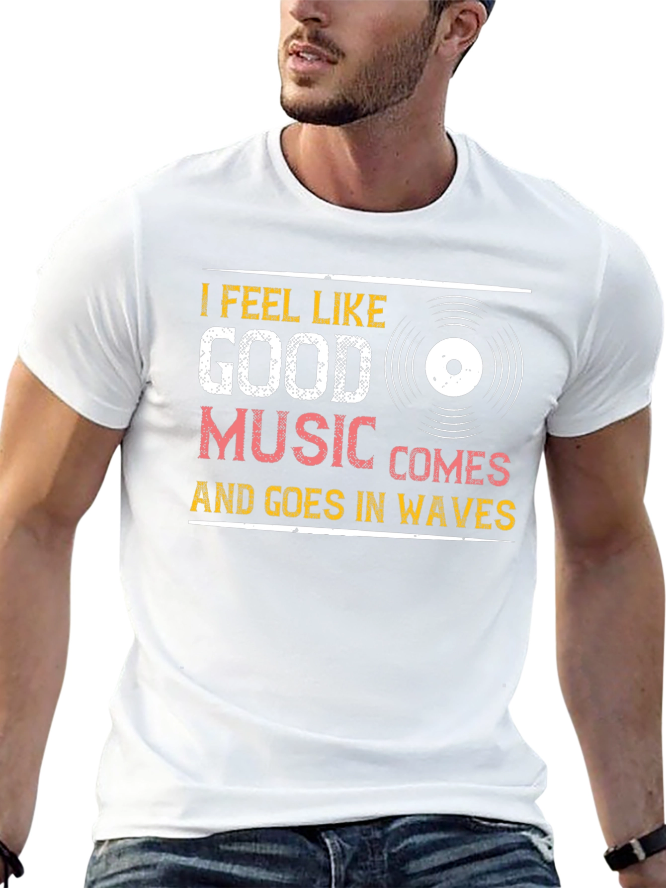 Good Music Waves Graphic T-Shirt