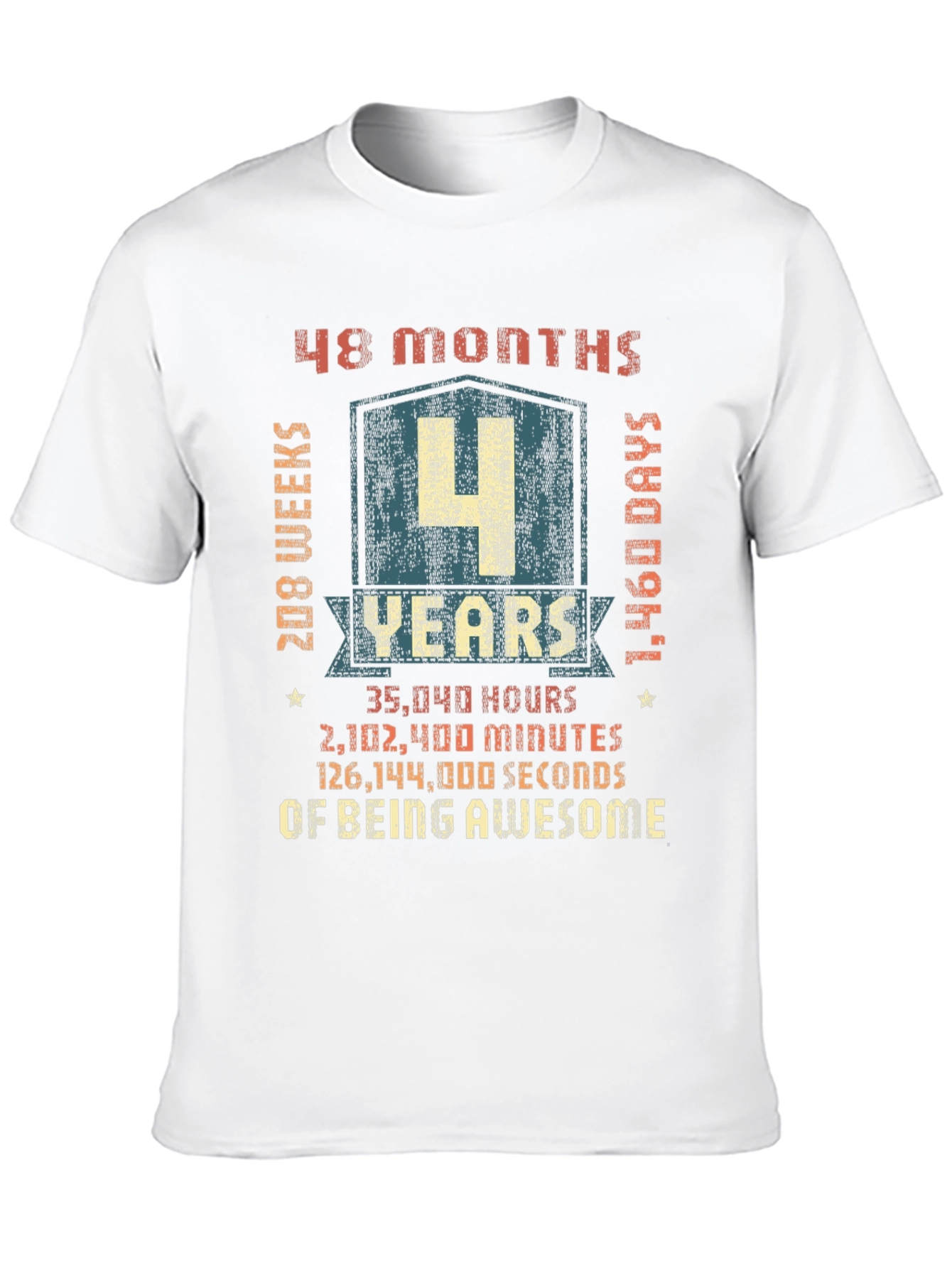 4 Year Anniversary Awesome Graphic T-Shirt