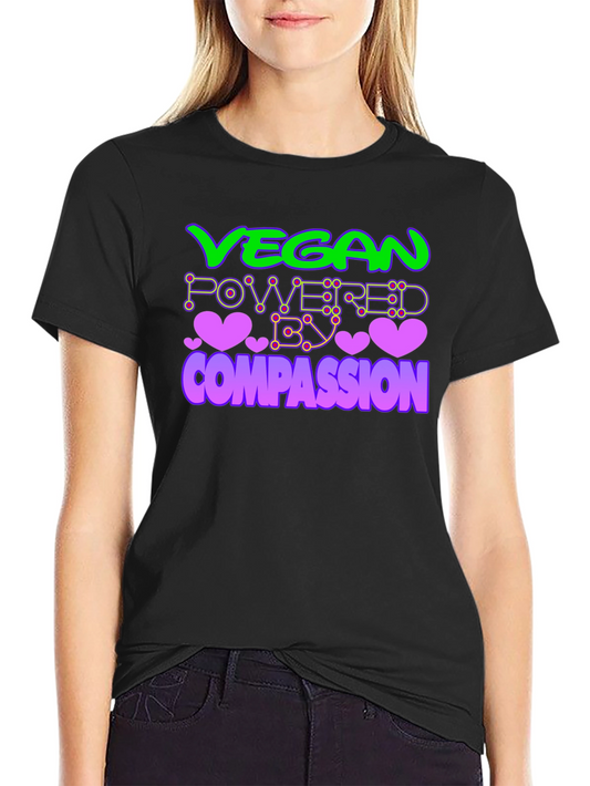 Vegan Powered By Compassion Graphic T-Shirt