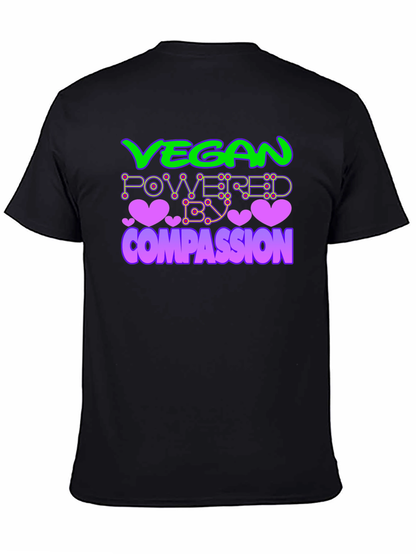 Vegan Powered By Compassion Graphic T-Shirt