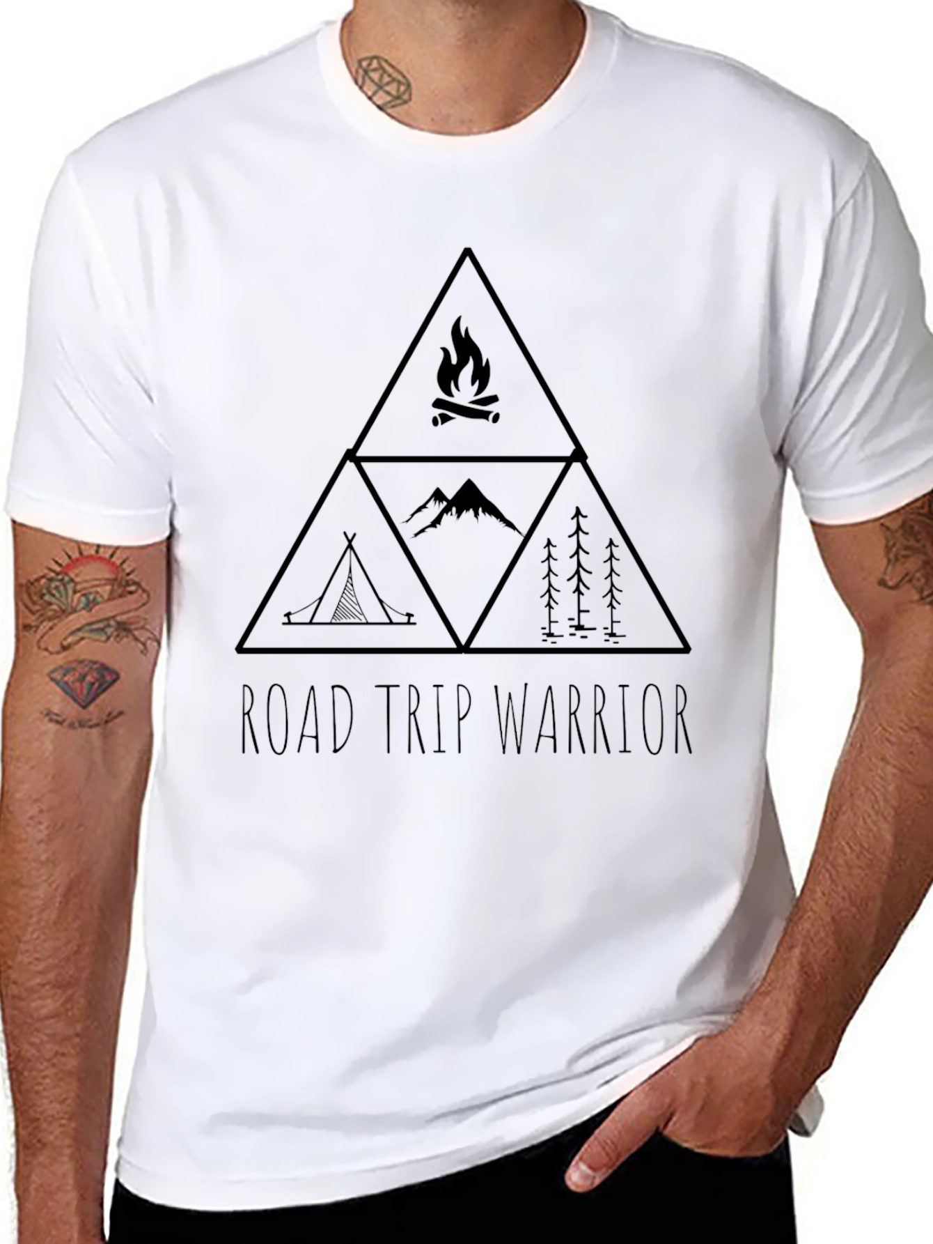 Road Trip Warrior Graphic Tee - Black