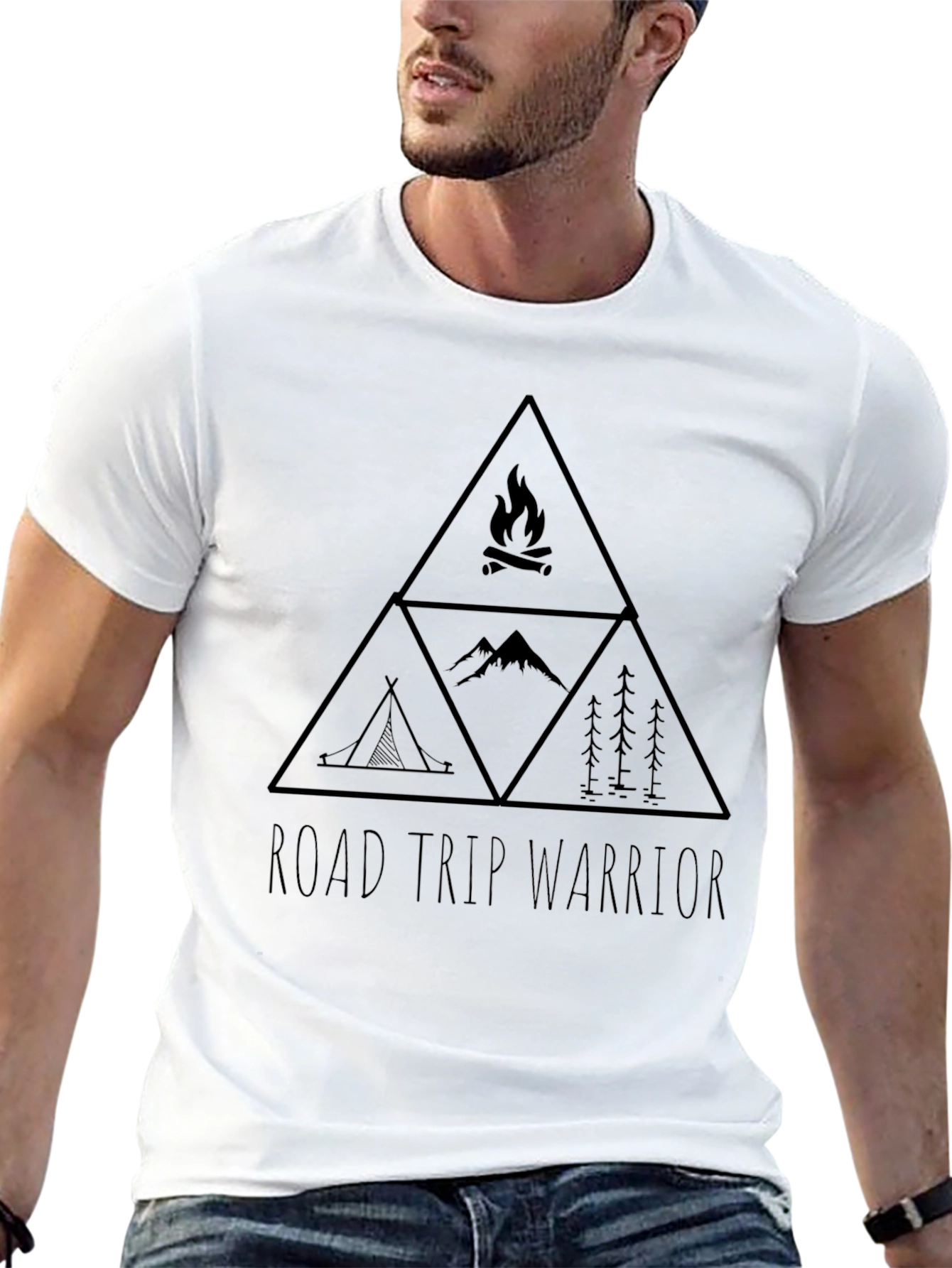 Road Trip Warrior Graphic Tee - Black