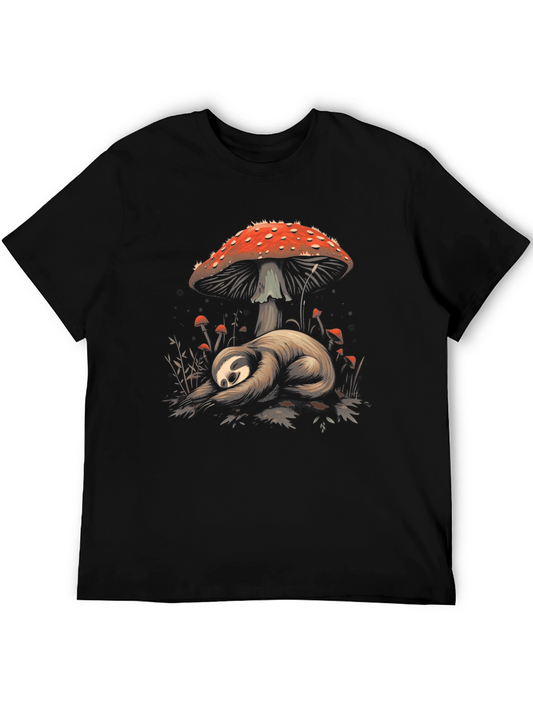 Sloth & Mushroom Graphic Tee