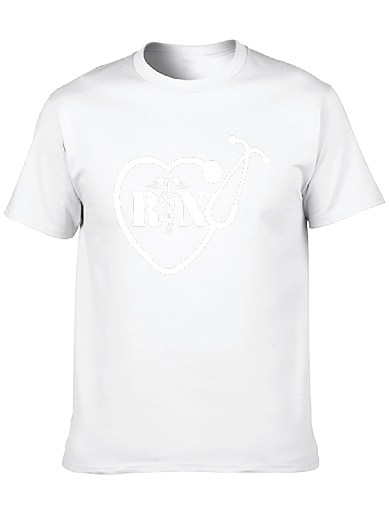 RN Heart Stethoscope Graphic T-Shirt