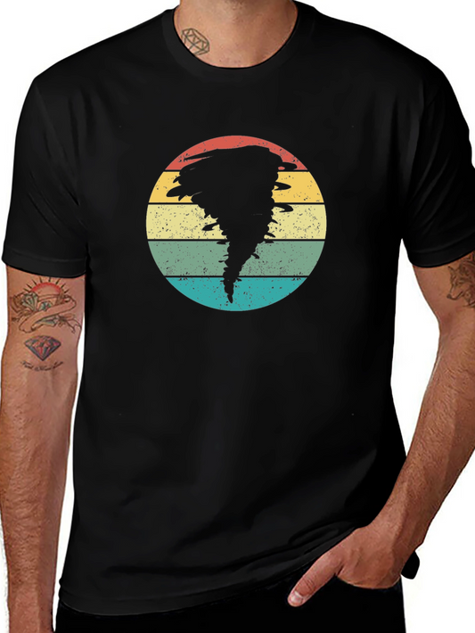 Vintage Tornado Graphic T-Shirt - Black