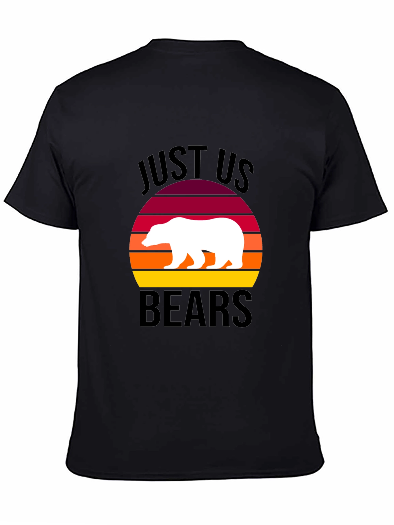 Just Us Bears Graphic Tee - Sunset Bear Shirt