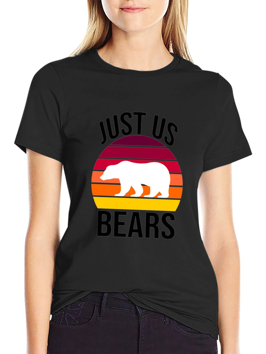 Just Us Bears Graphic Tee - Sunset Bear Shirt
