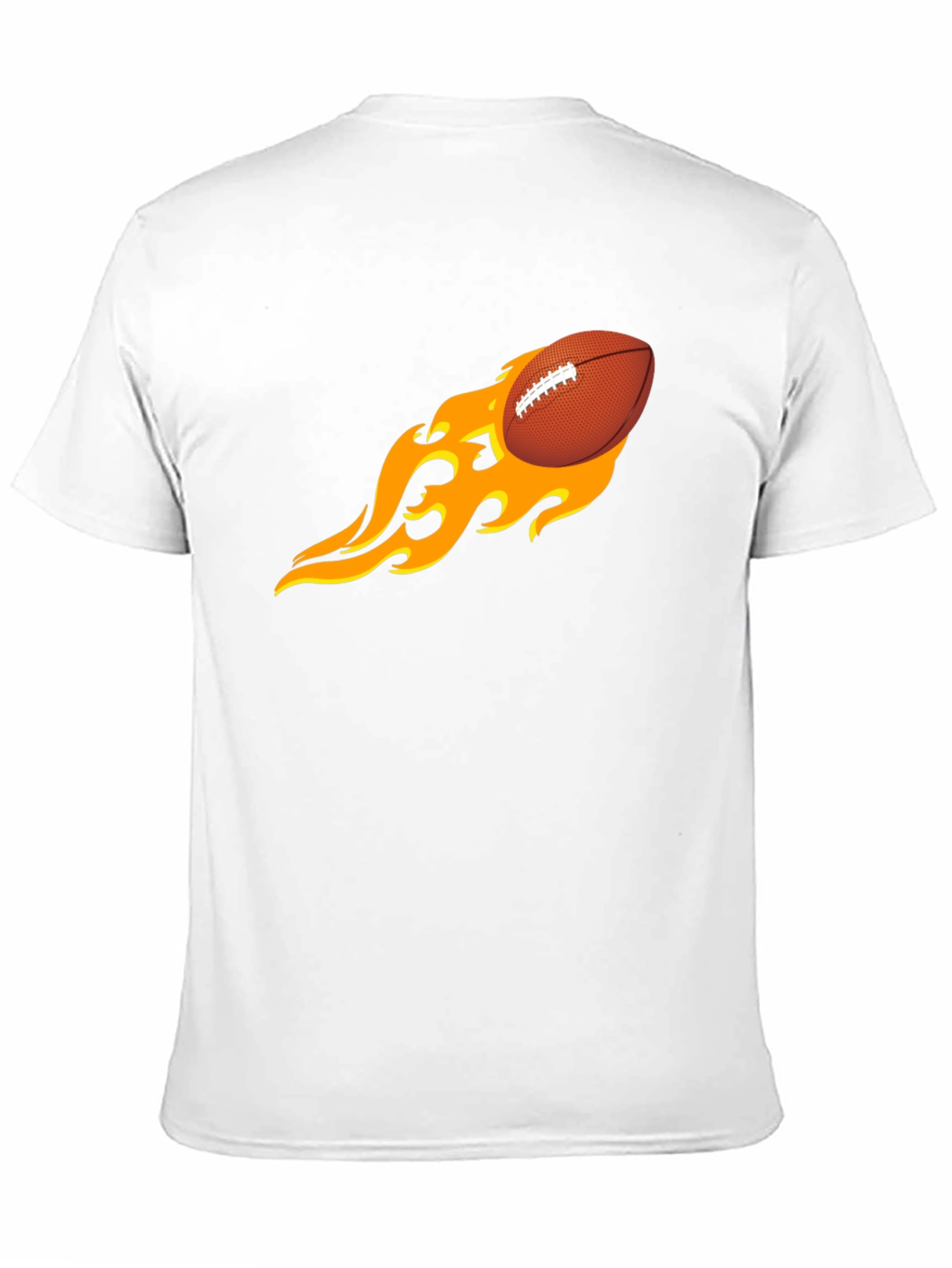 Flaming Football Graphic Tee - Black T-Shirt