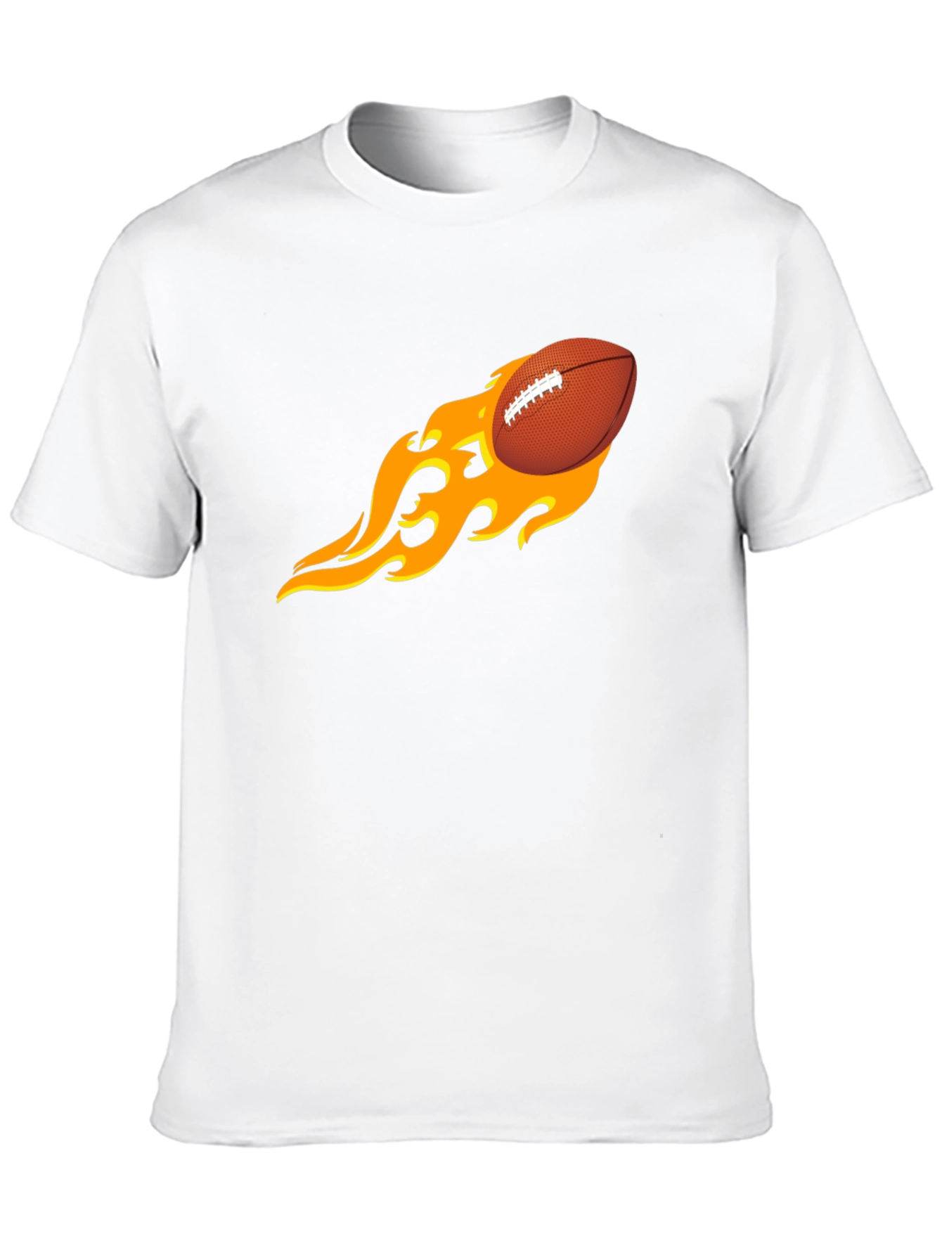 Flaming Football Graphic Tee - Black T-Shirt