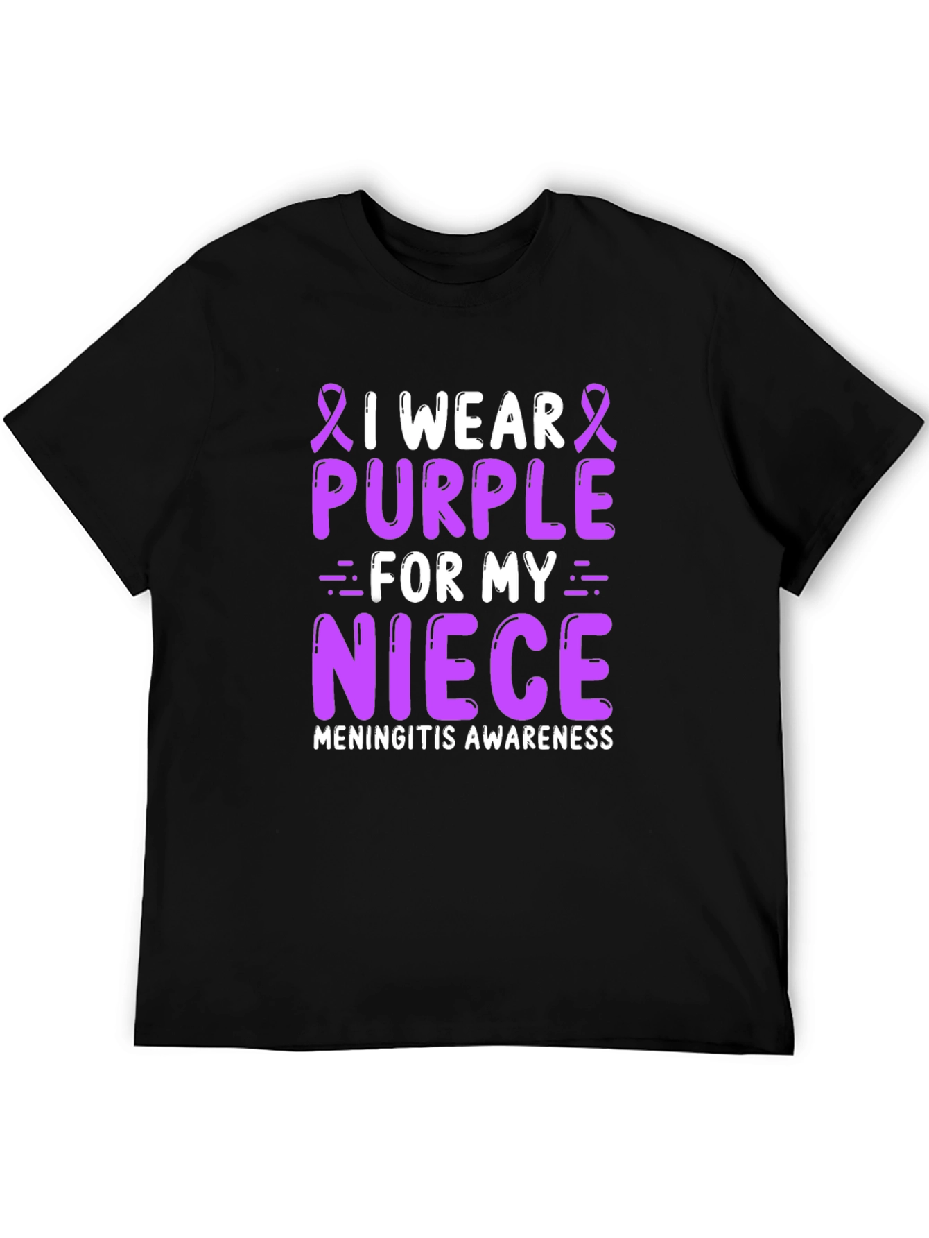 Purple Meningitis Awareness T-Shirt for Niece