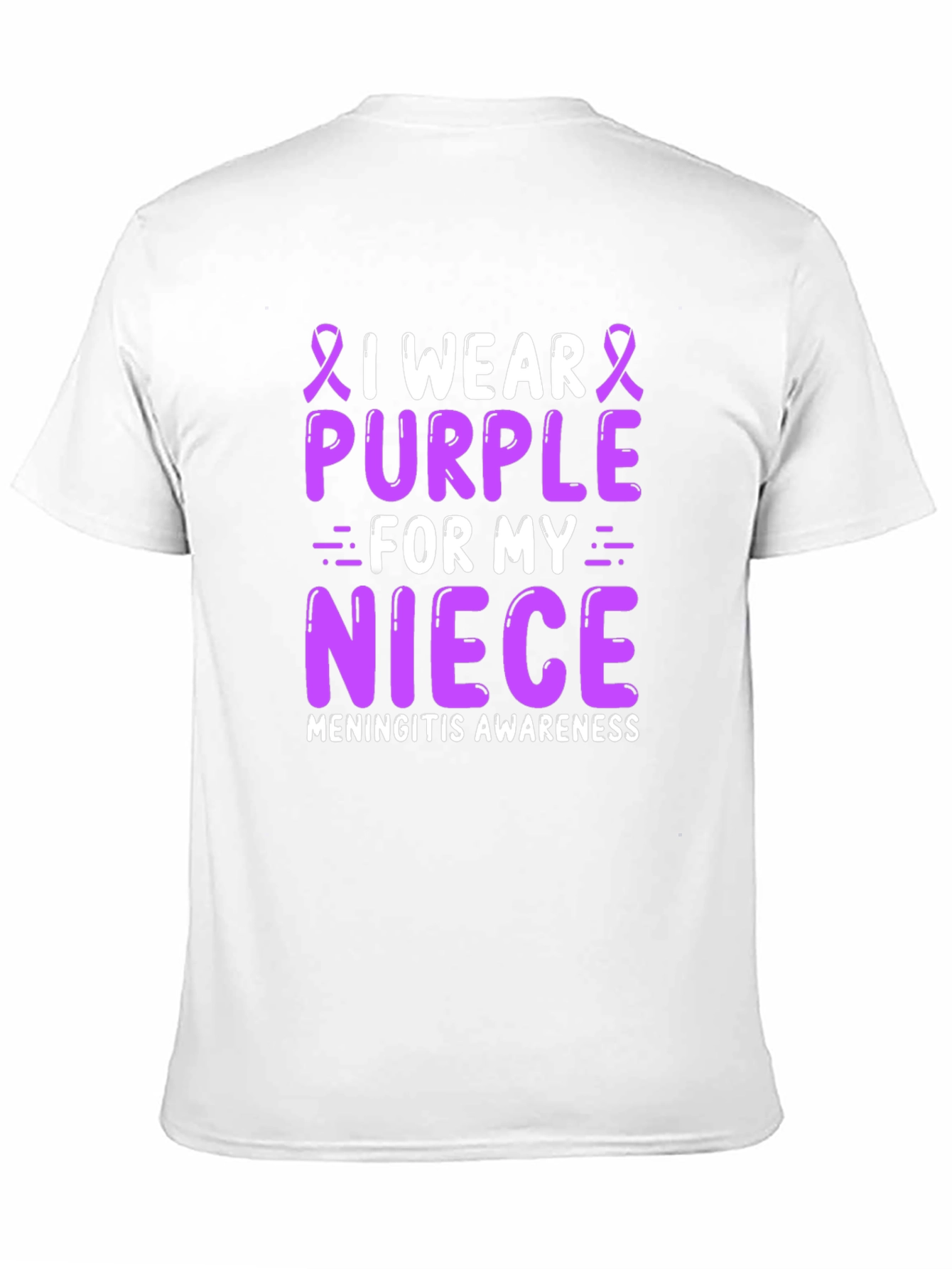Purple Meningitis Awareness T-Shirt for Niece