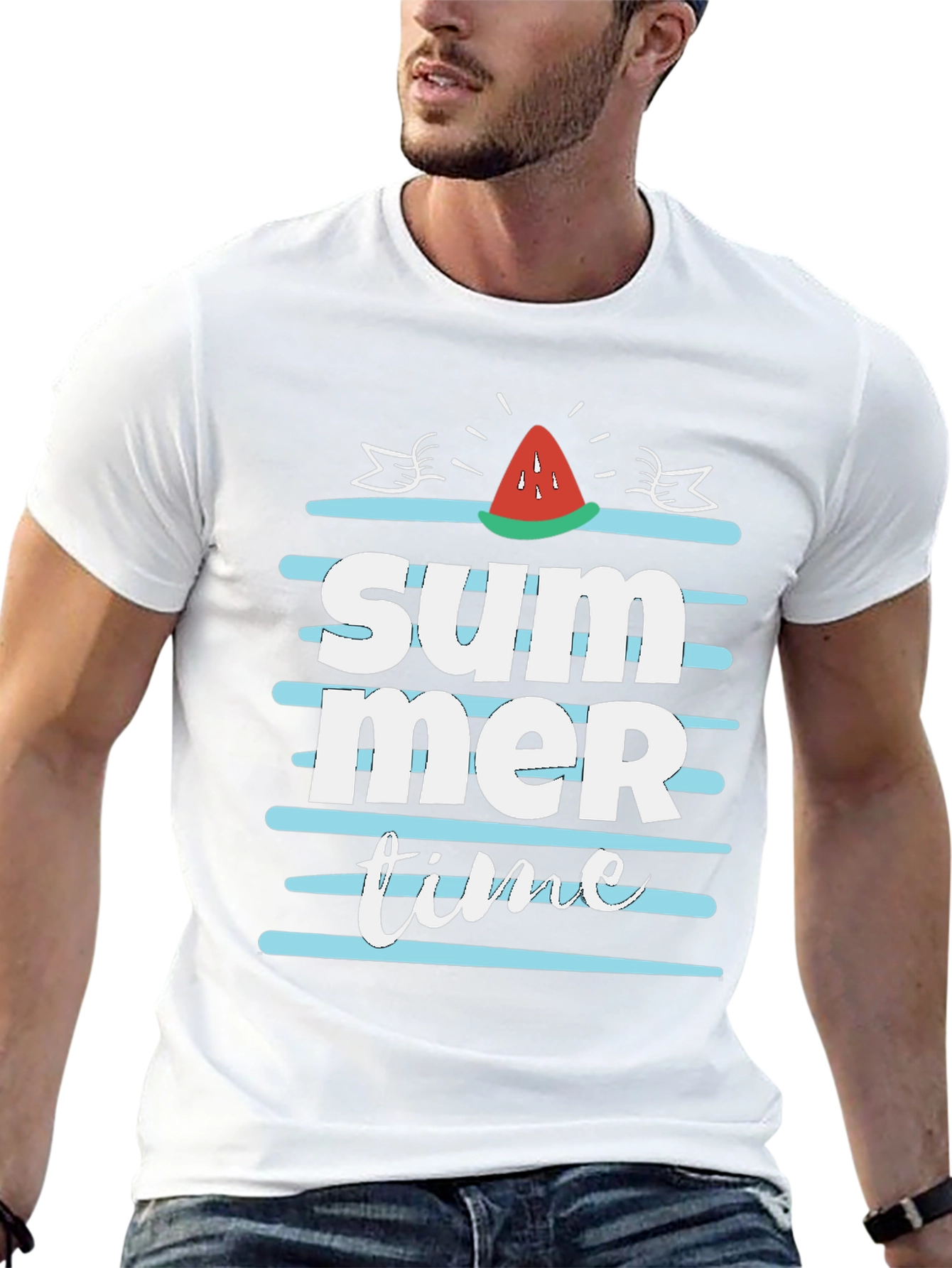 Summer Time Watermelon Graphic T-Shirt