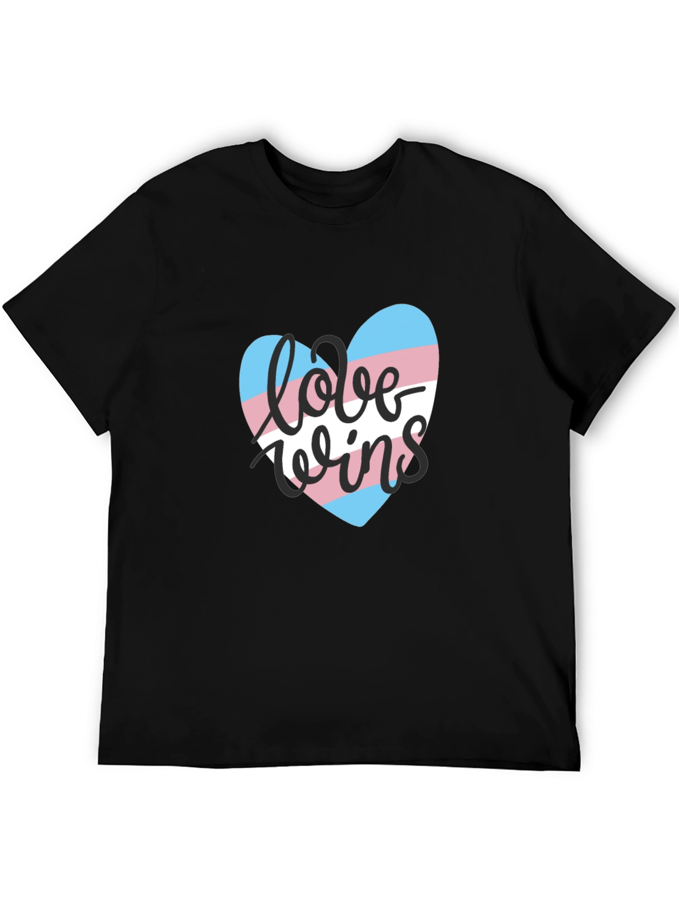 Love Wins Transgender Pride Heart Graphic T-Shirt