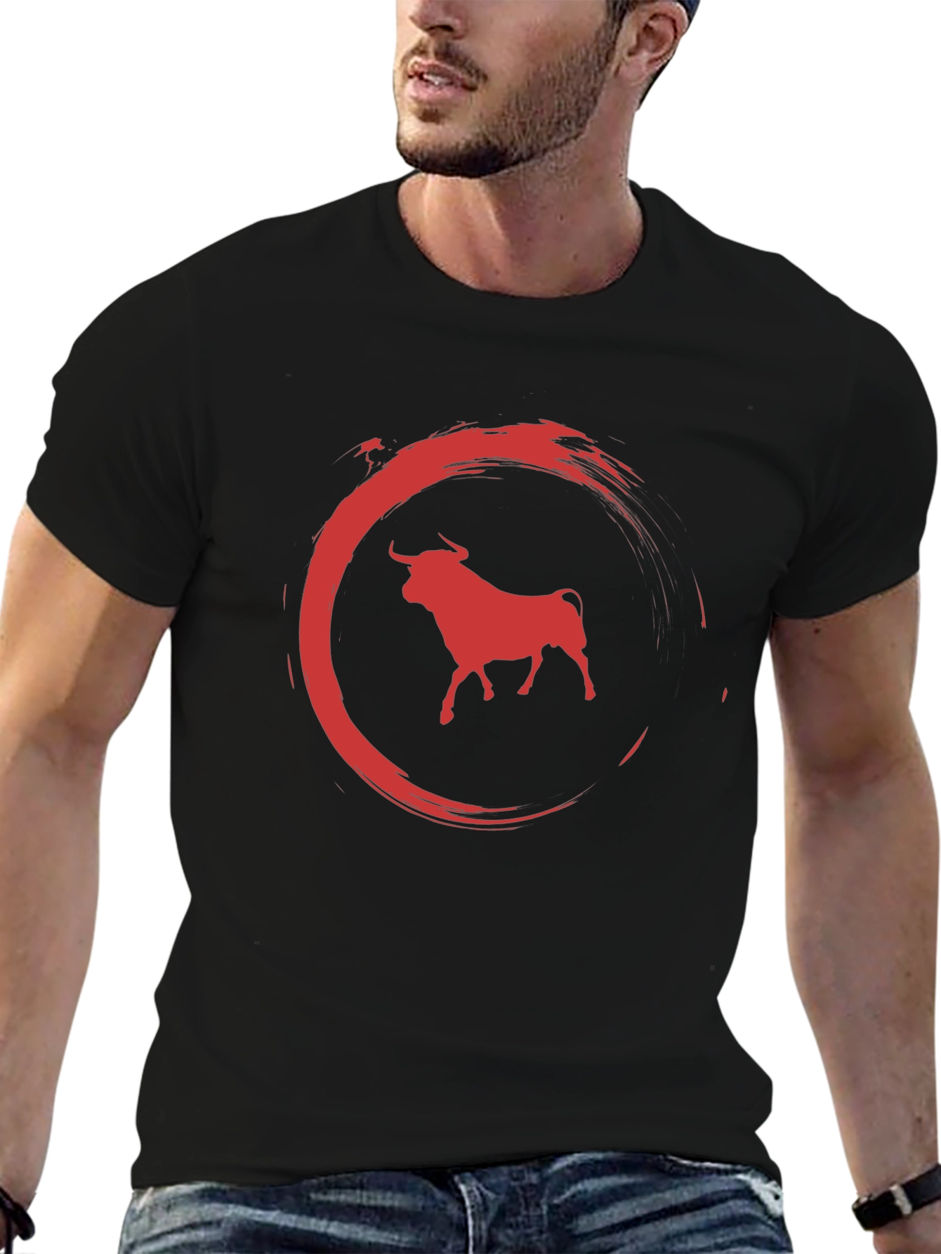 Bullseye Graphic Tee - Stylish Mens Black T-Shirt