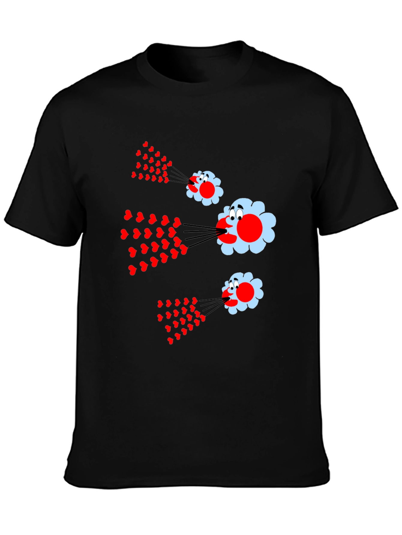 Funny Heart Wind T-Shirt - Quirky Graphic Tee