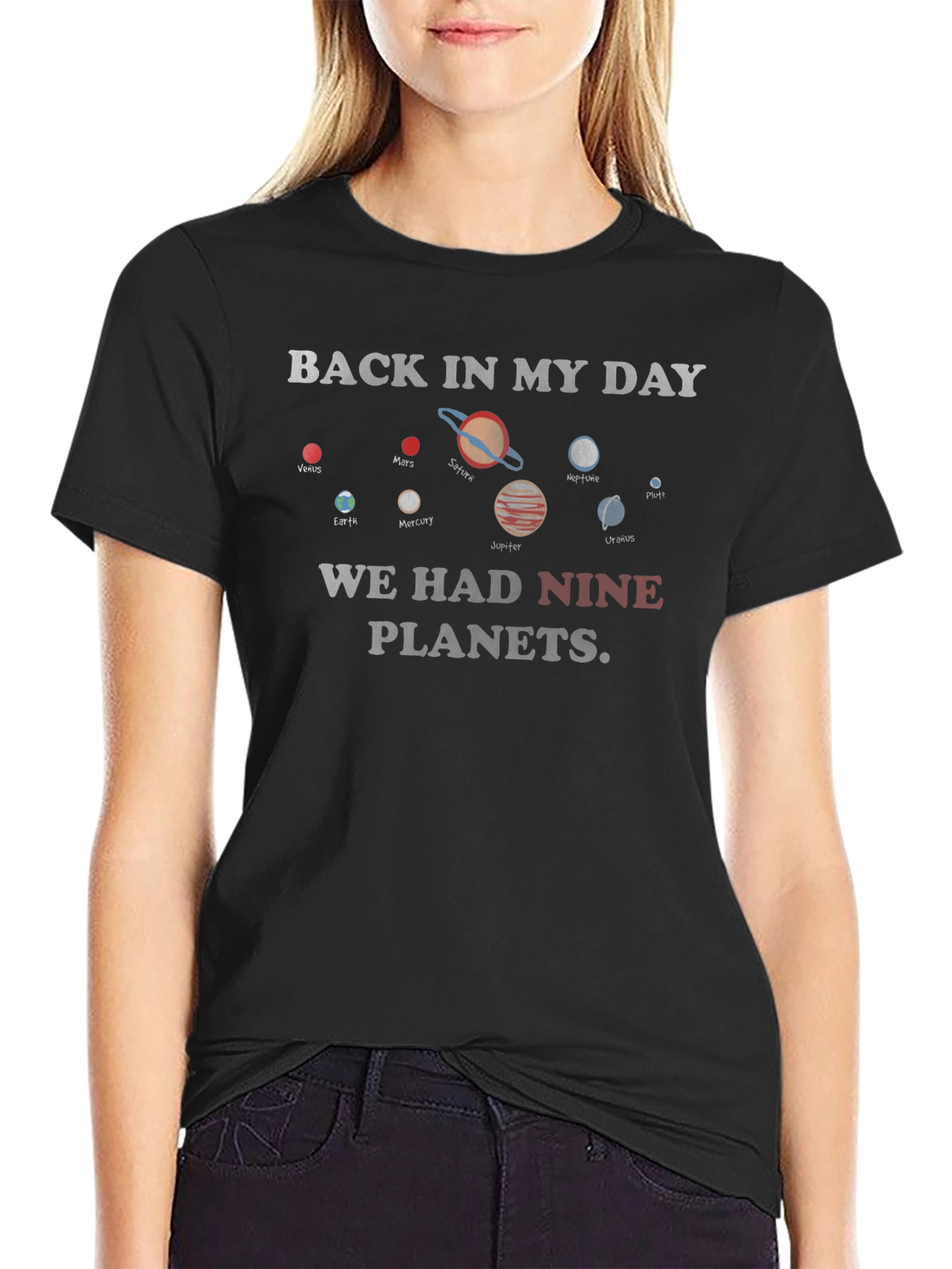 Nine Planets T-Shirt - Retro Space Tee