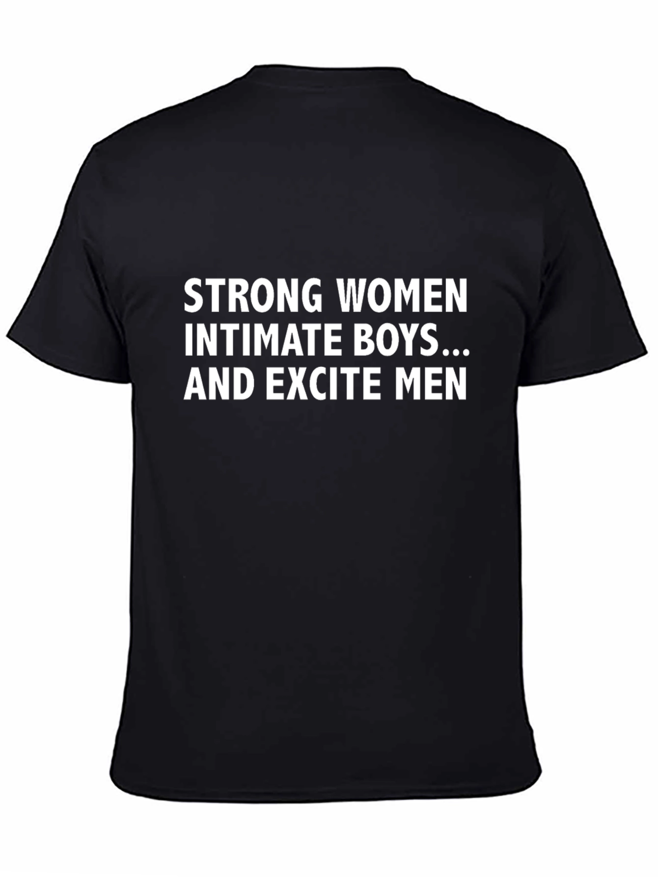 Strong Women Slogan Black T-Shirt