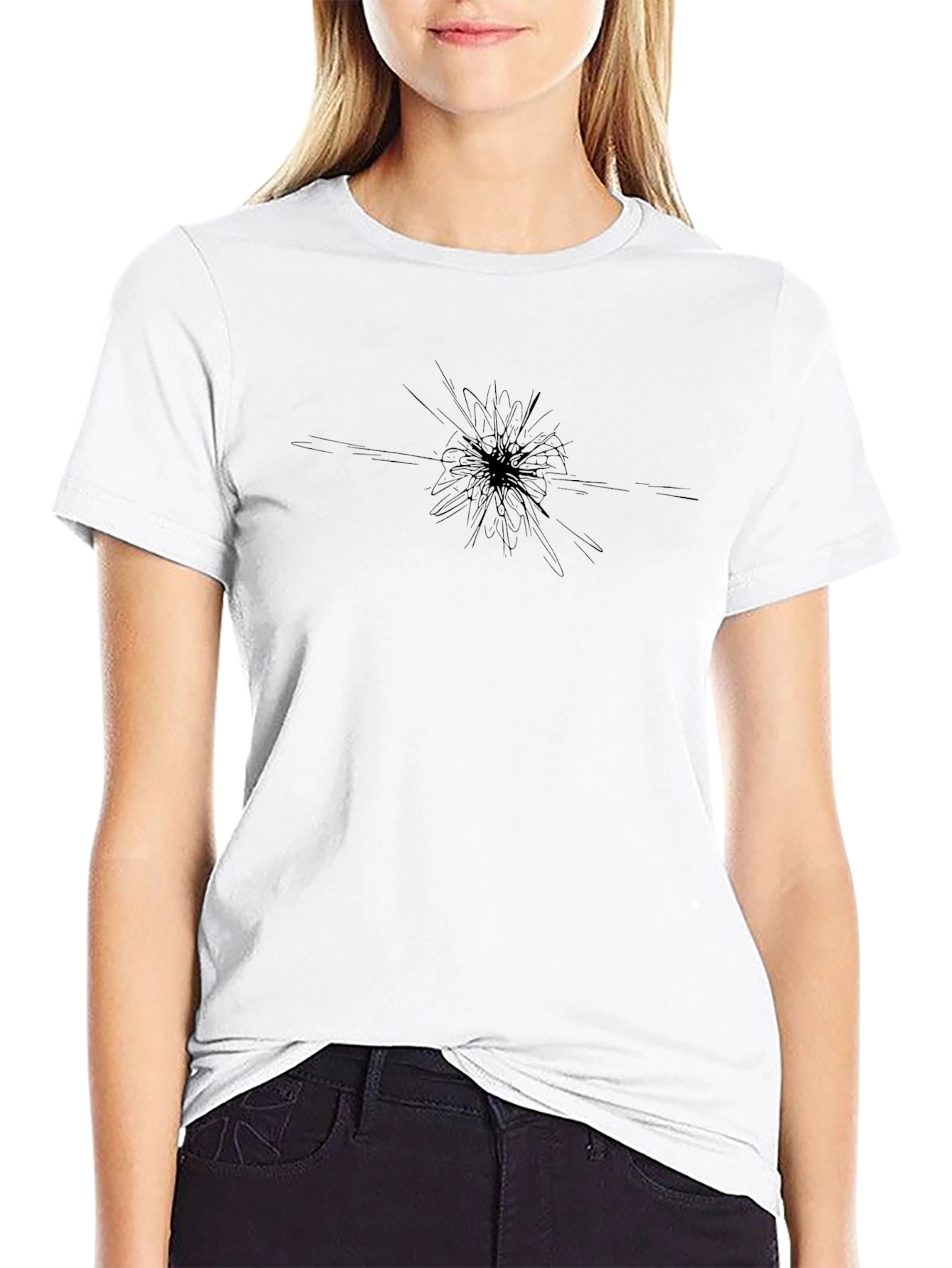 Abstract Black T-Shirt