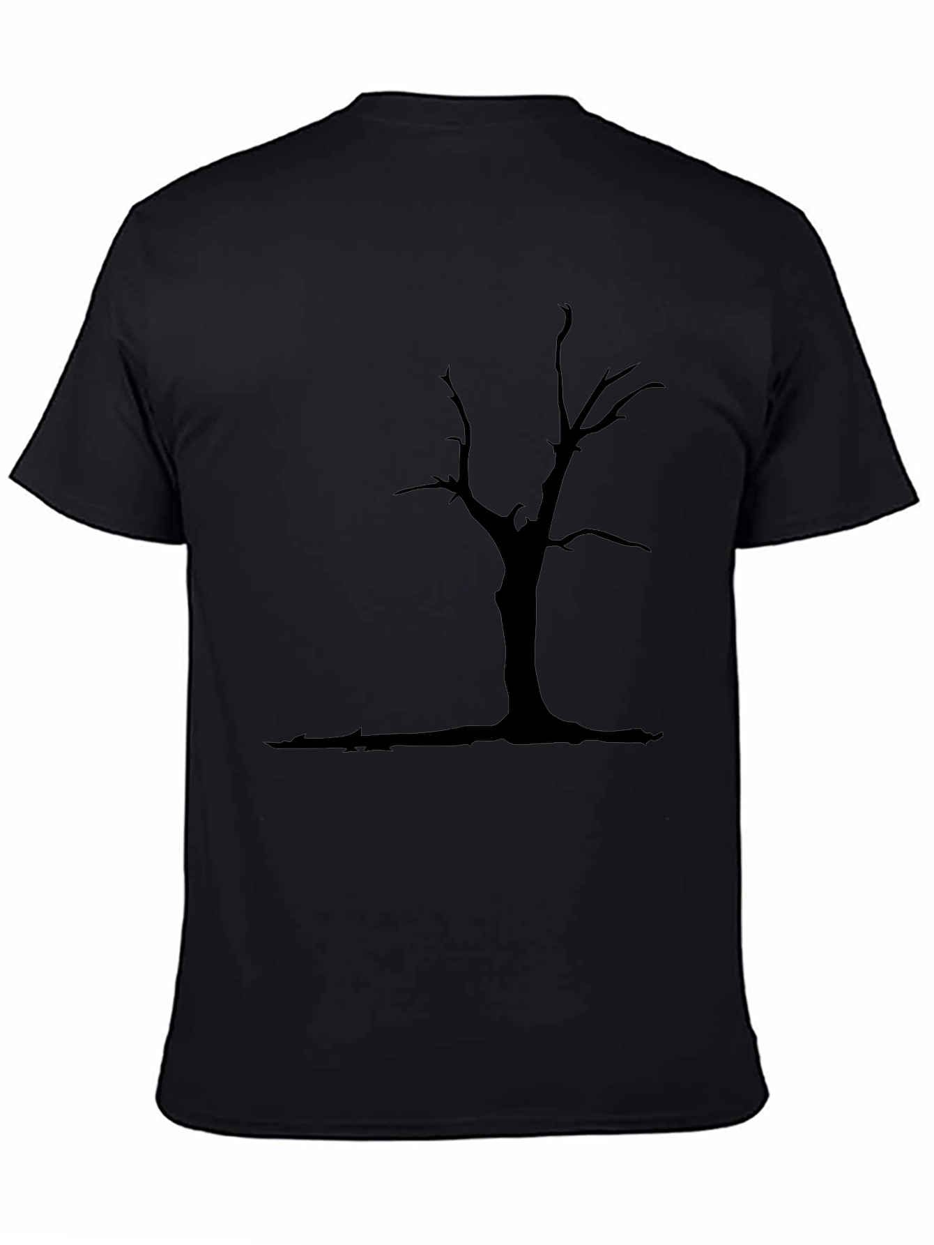 Mens Black Tree Graphic T-Shirt