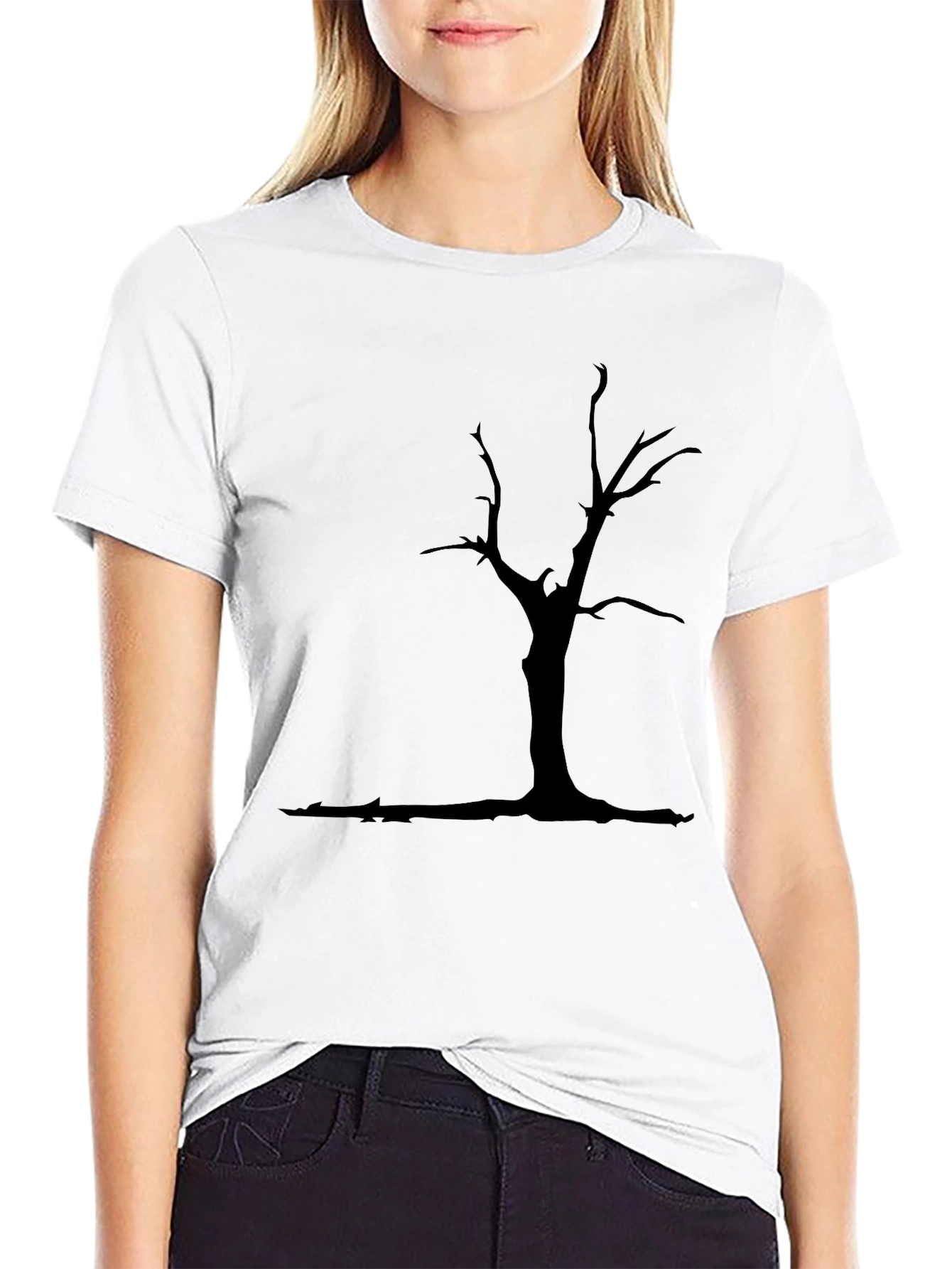 Mens Black Tree Graphic T-Shirt