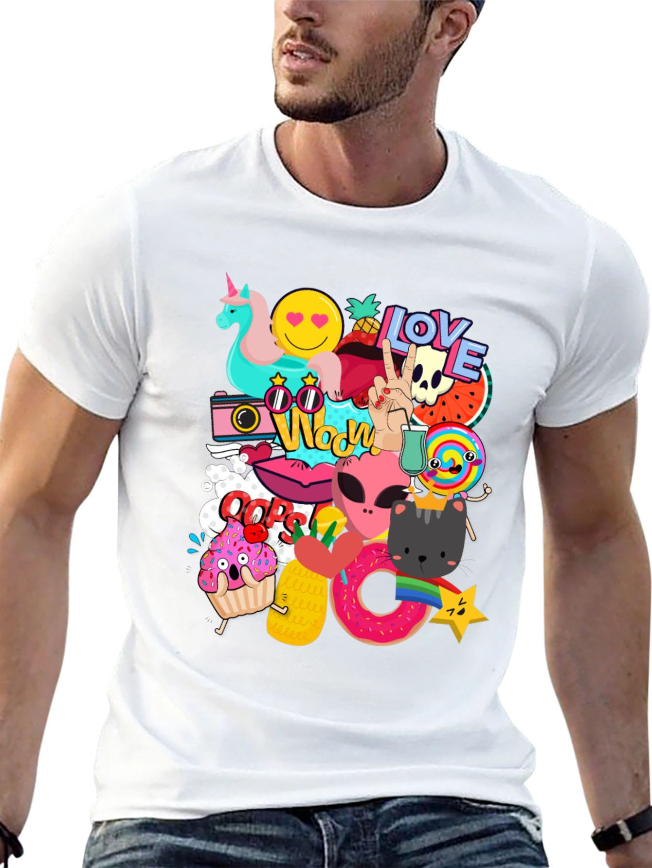 Fun Graphic Print Mens T-Shirt