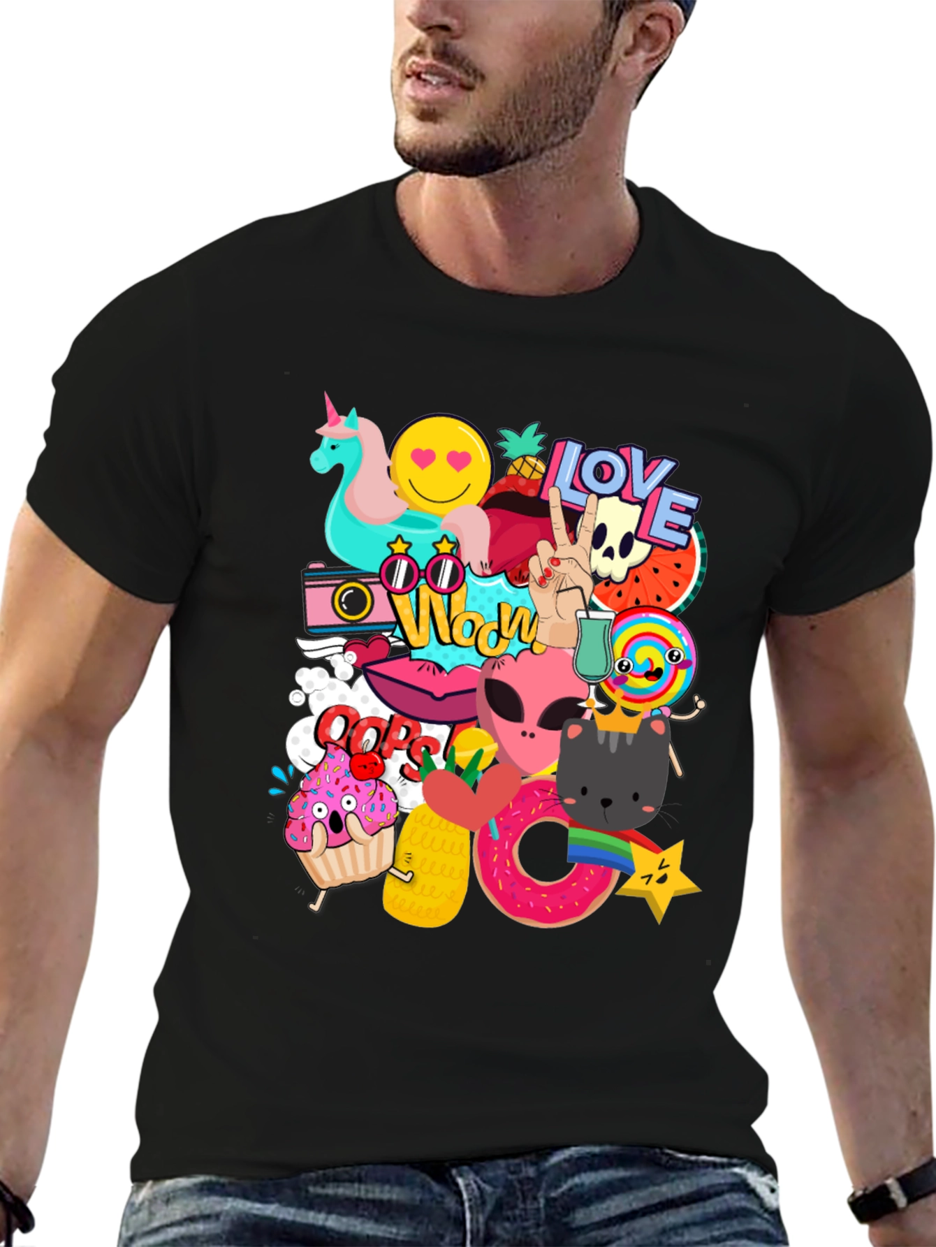 Fun Graphic Print Mens T-Shirt