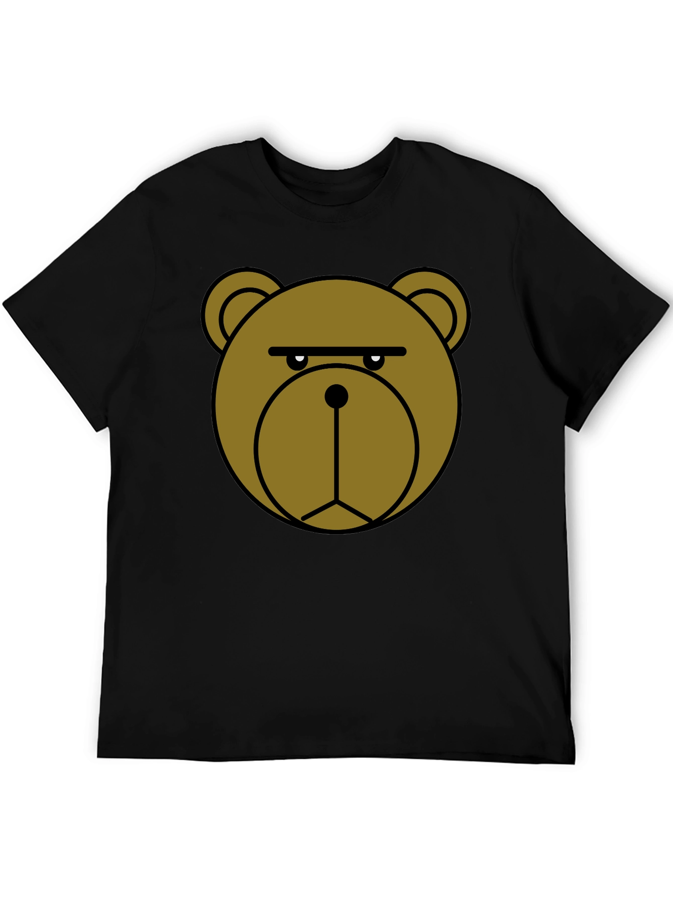 Grumpy Bear Graphic T-Shirt - Black