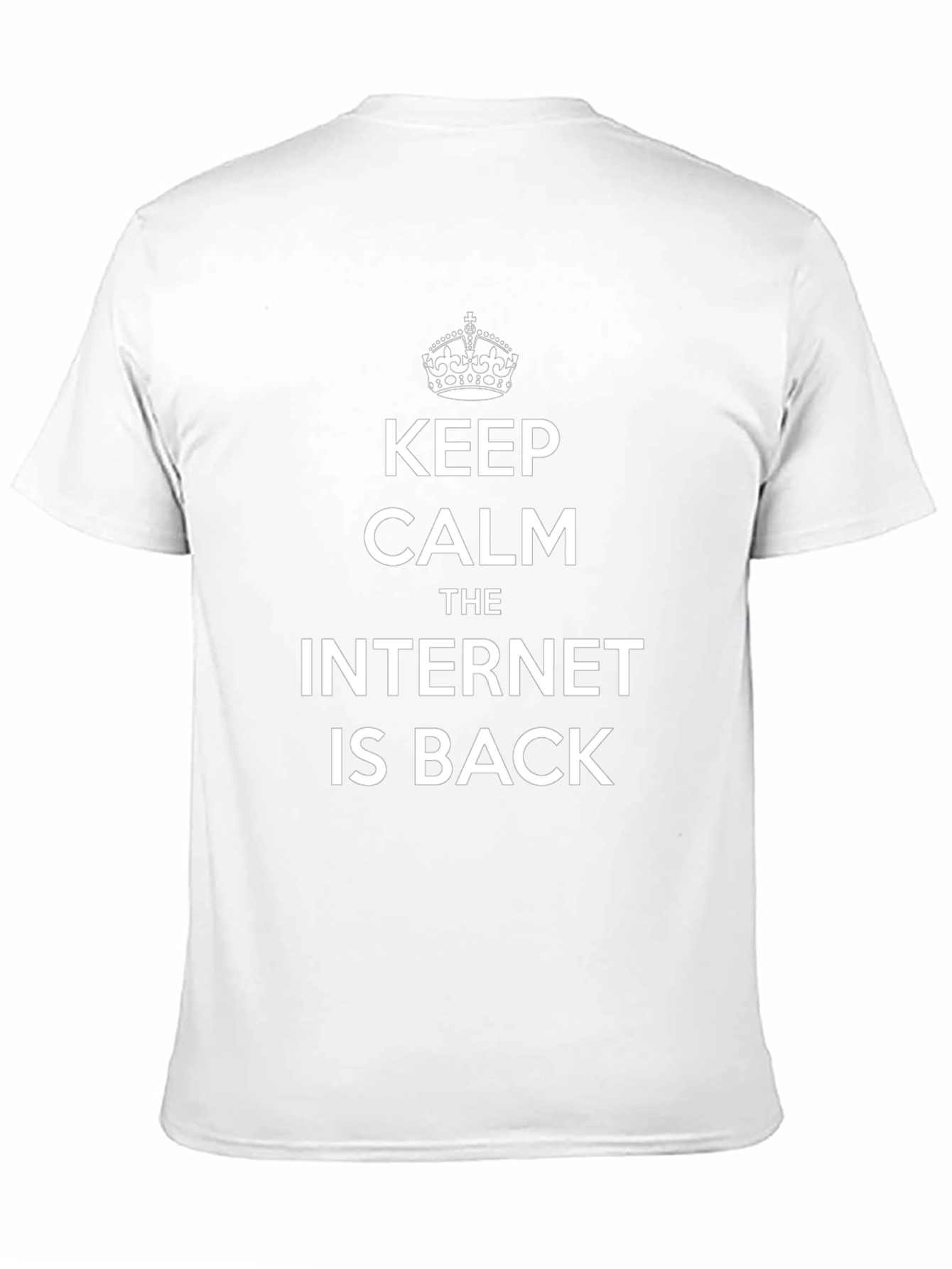 Keep Calm Internet Back Black T-Shirt