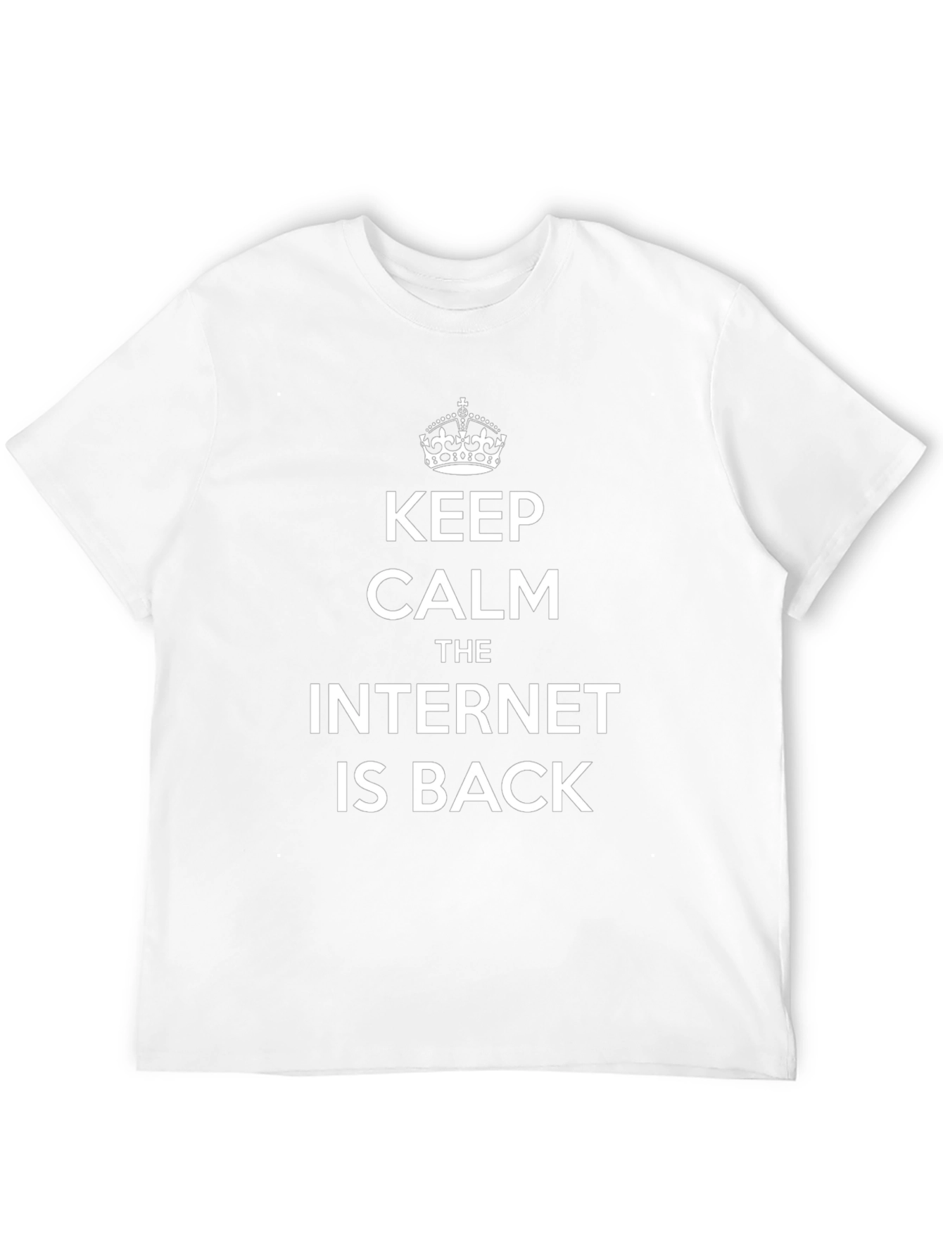 Keep Calm Internet Back Black T-Shirt