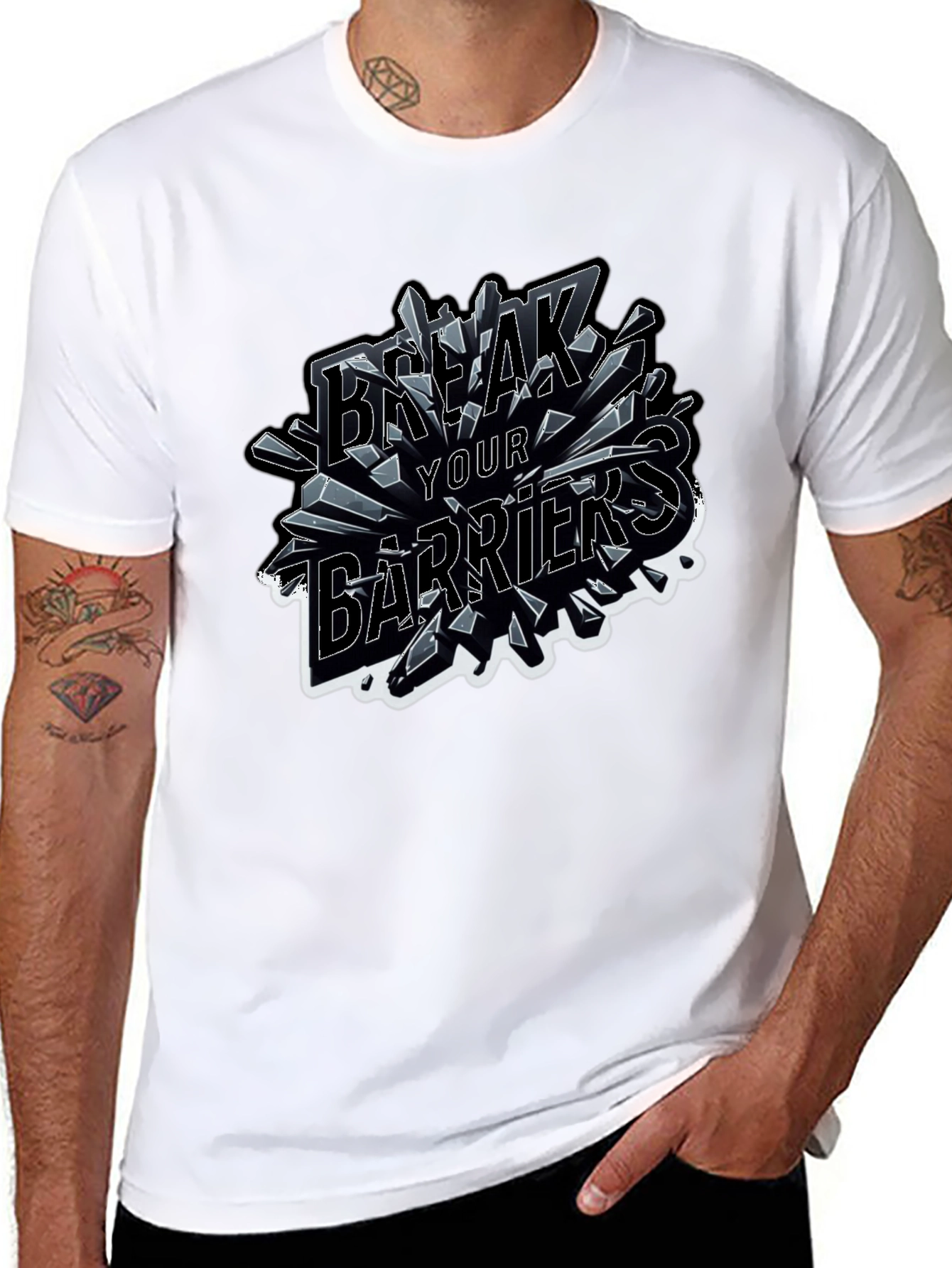 Break Your Barriers Graphic T-Shirt - Bold Statement Tee