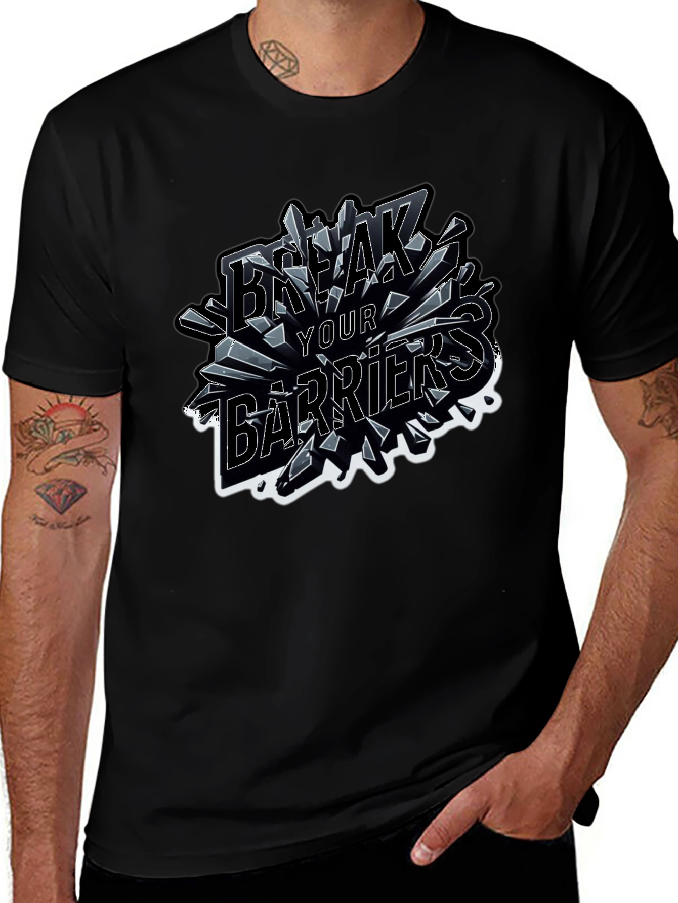 Break Your Barriers Graphic T-Shirt - Bold Statement Tee