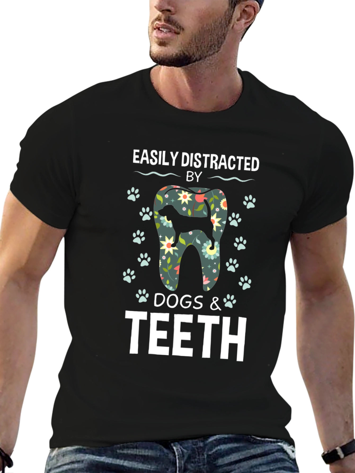 Easily Distracted by Dogs & Teeth T-Shirt