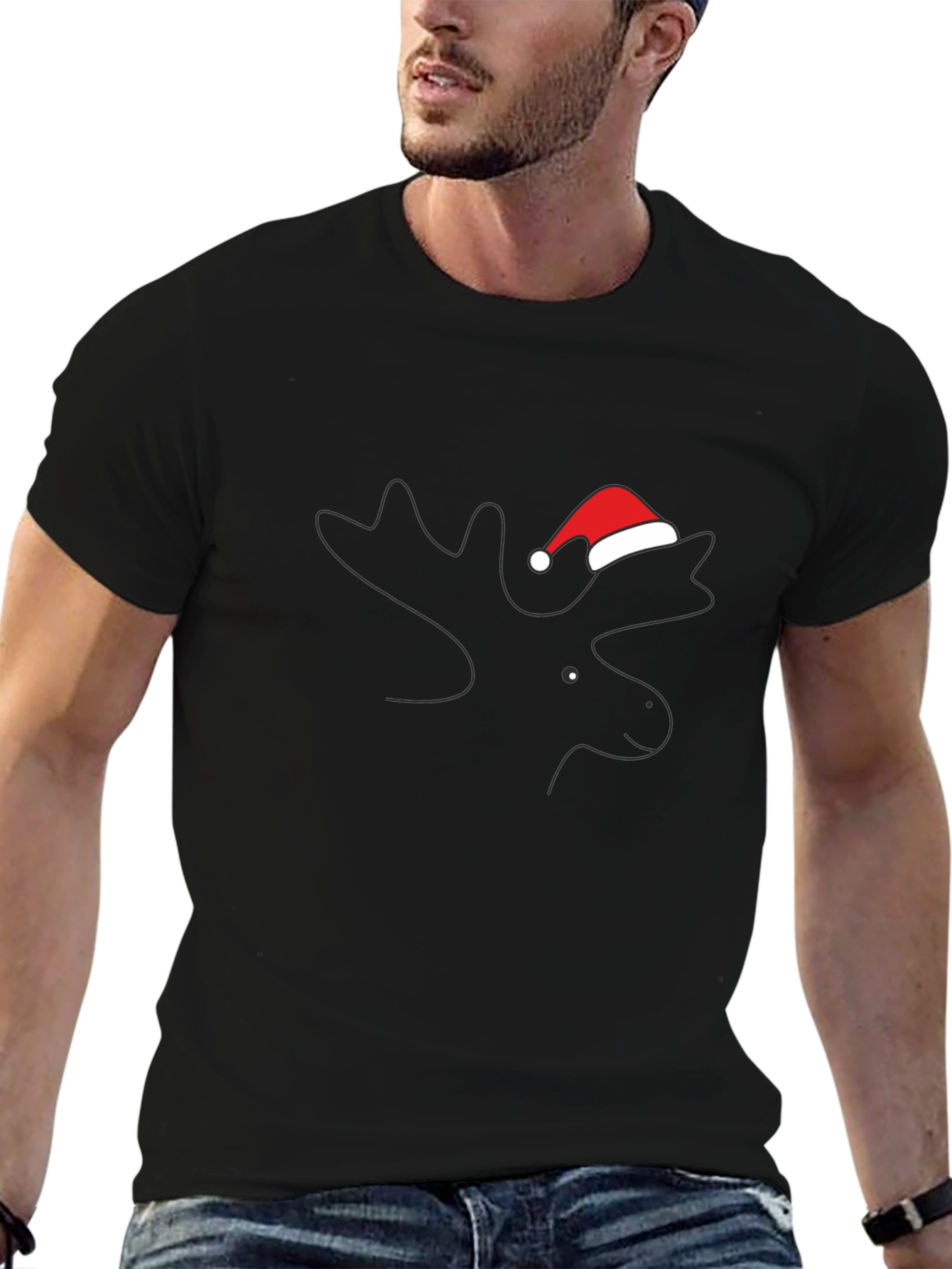Festive Moose Tee - Holiday Style