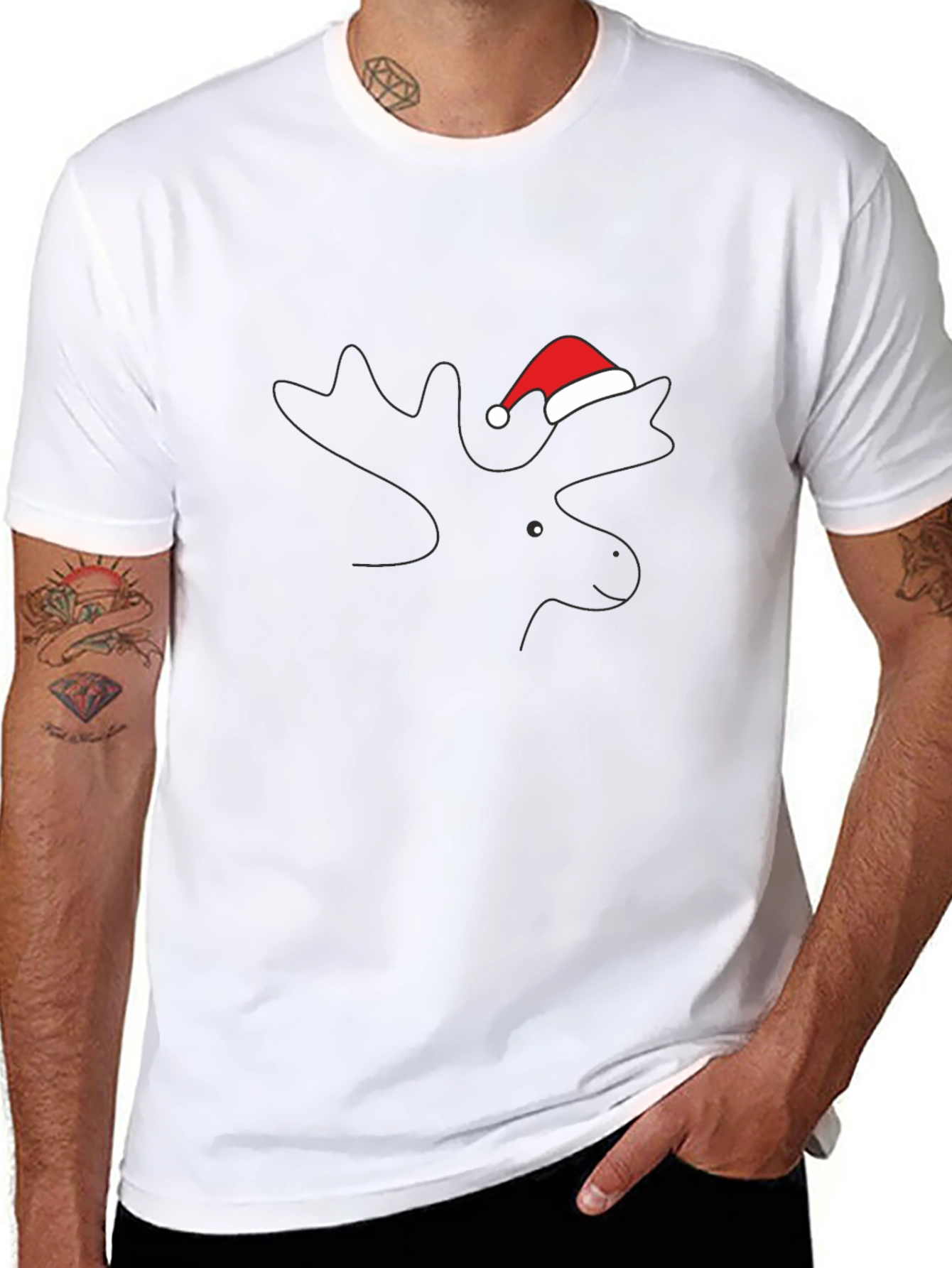 Festive Moose Tee - Holiday Style