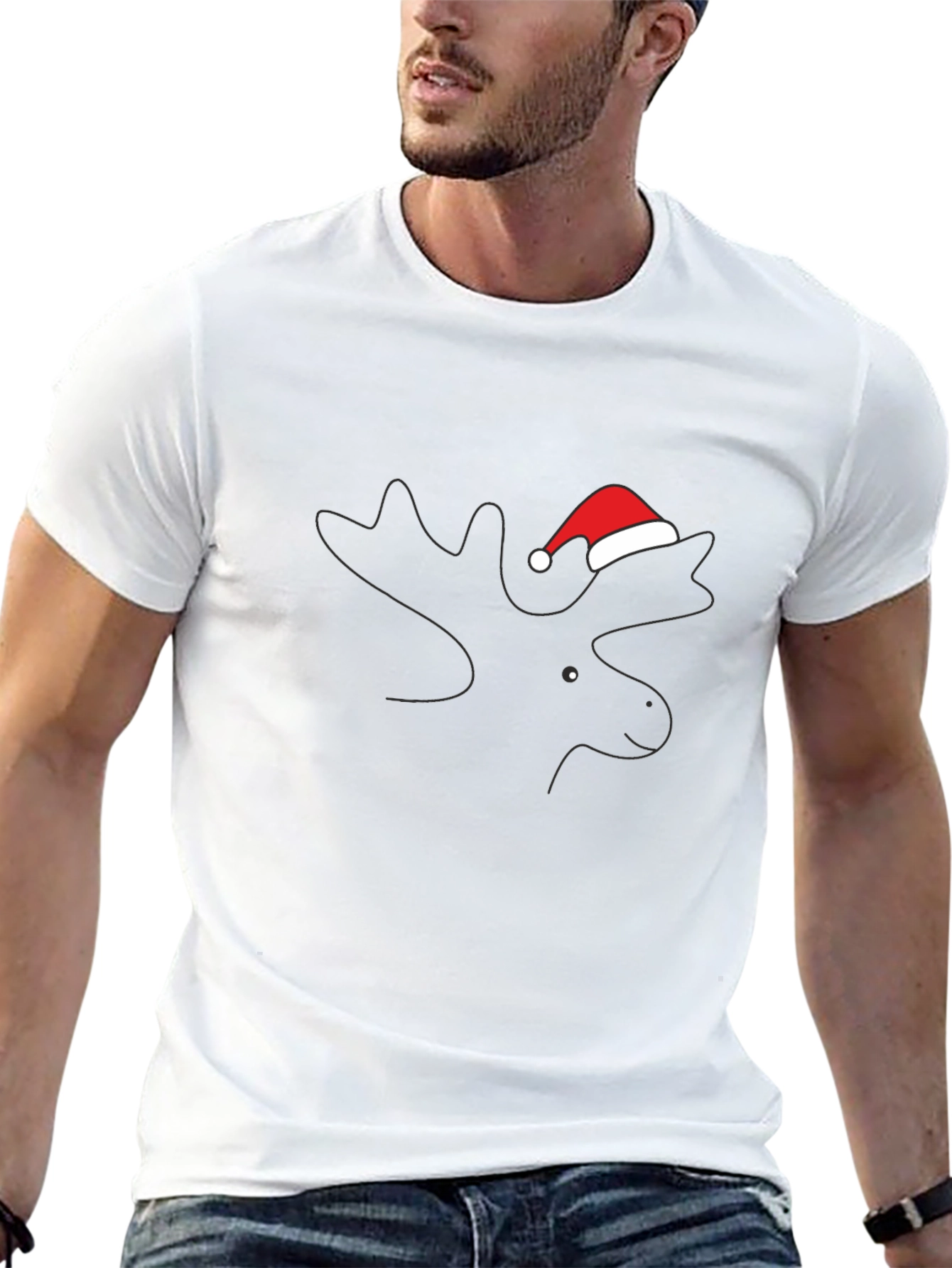 Festive Moose Tee - Holiday Style