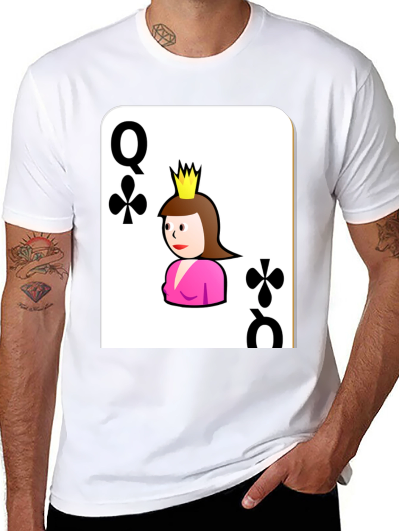 Queen of Clubs Graphic Tee - Stylish & Unique!