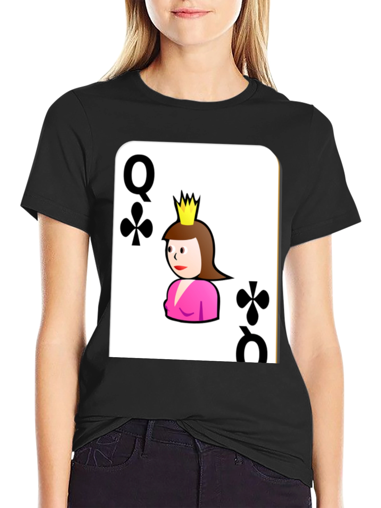 Queen of Clubs Graphic Tee - Stylish & Unique!