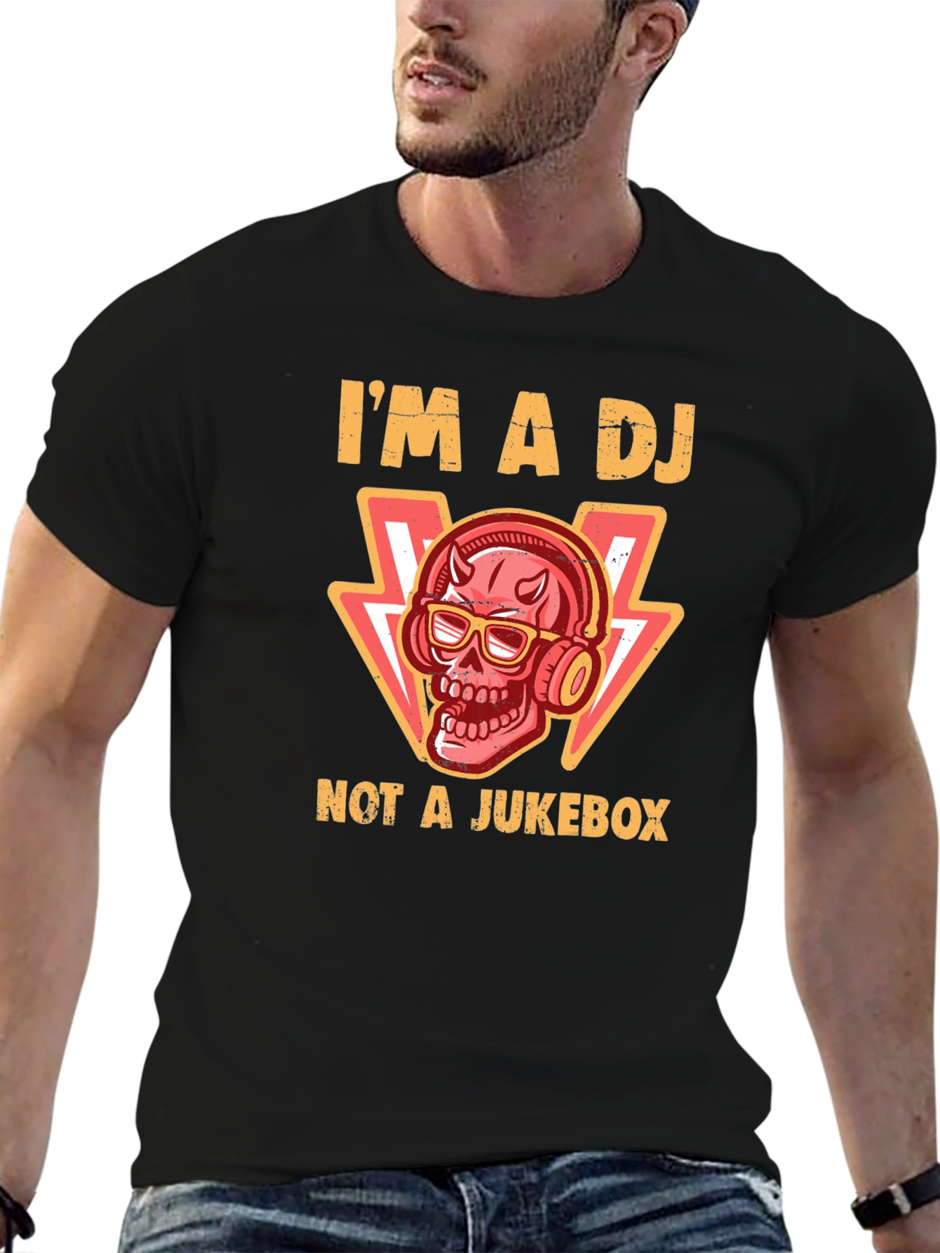 Im a DJ Not a Jukebox Black T-Shirt