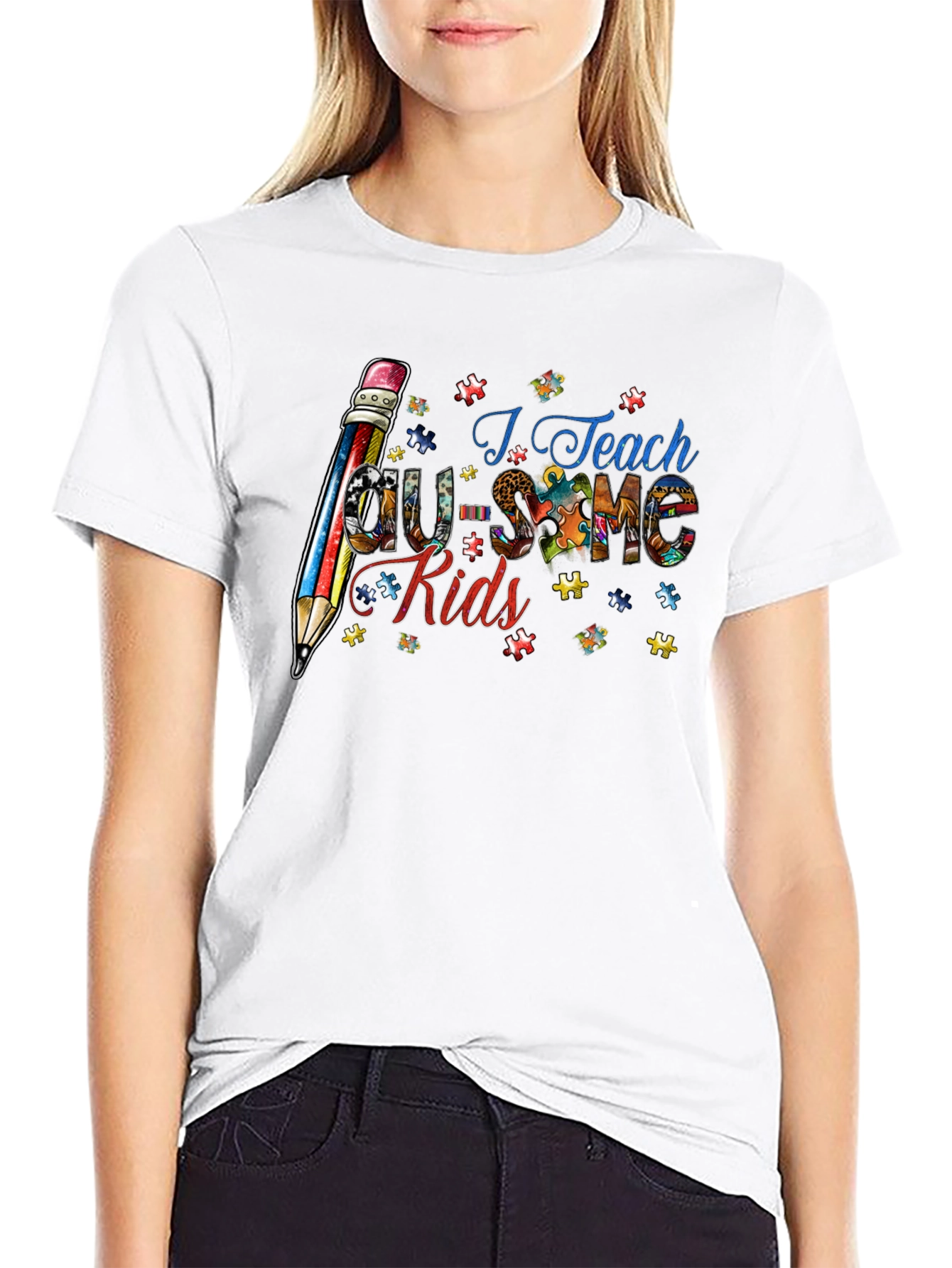 Autism Awareness Teacher Graphic Tee