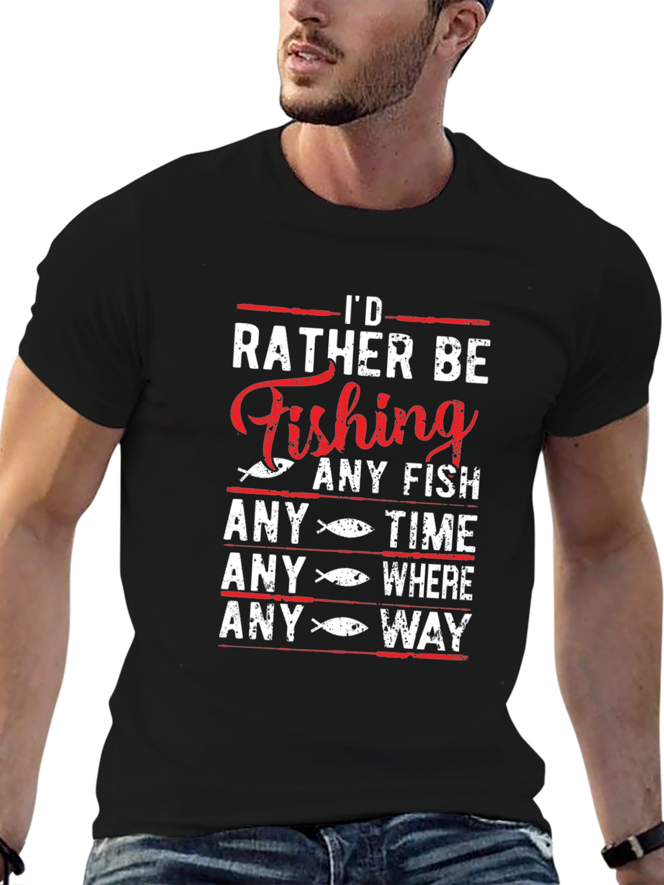 Fishing T-Shirt: Id Rather Be Fishing