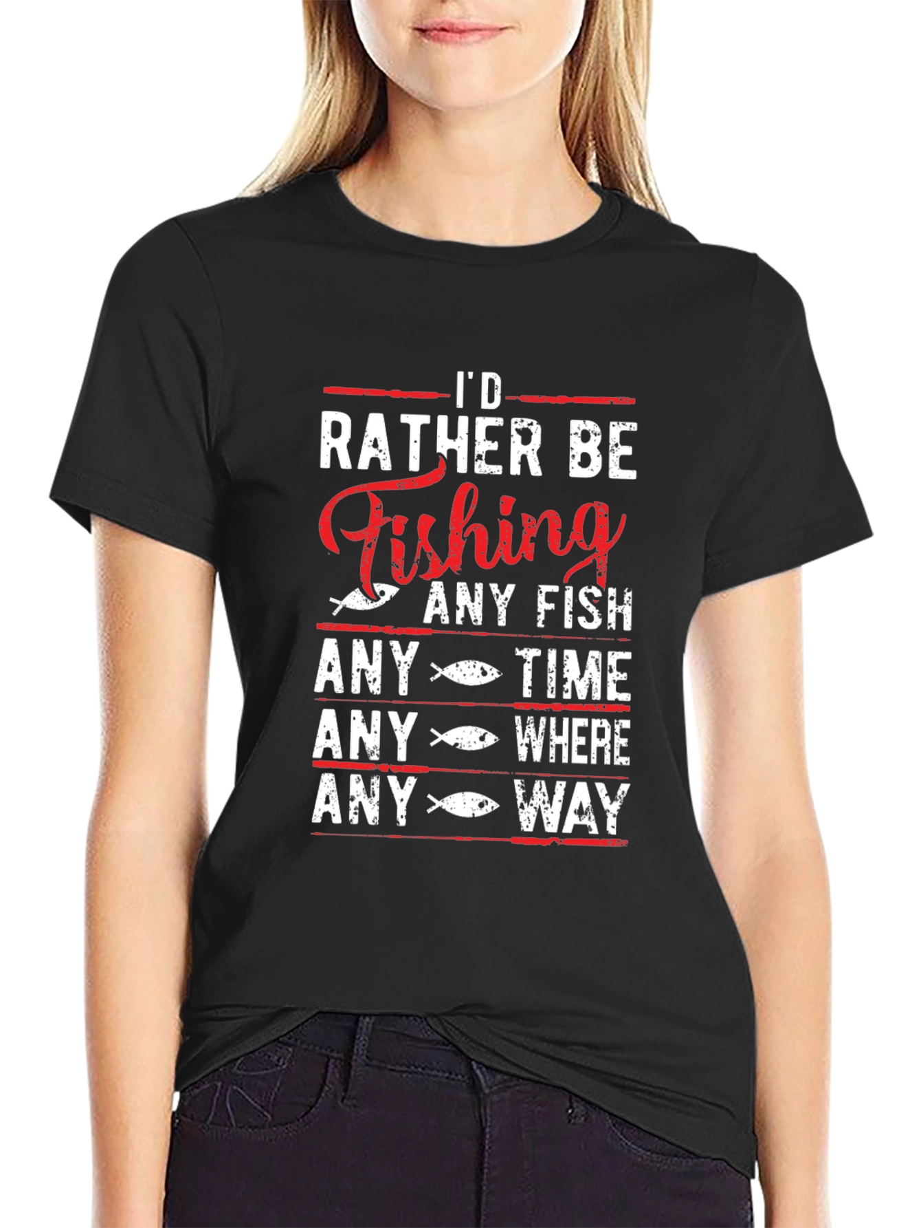 Fishing T-Shirt: Id Rather Be Fishing
